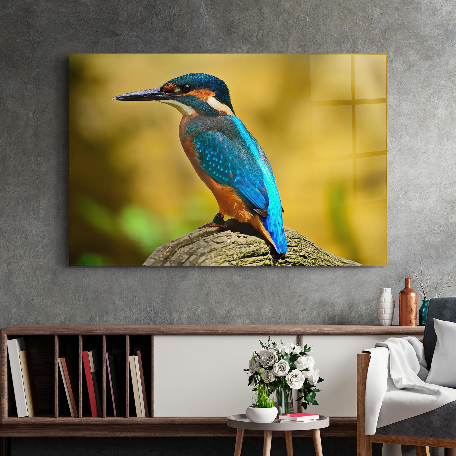 Obraz na Szkle Cute Blue Bird mockup 2