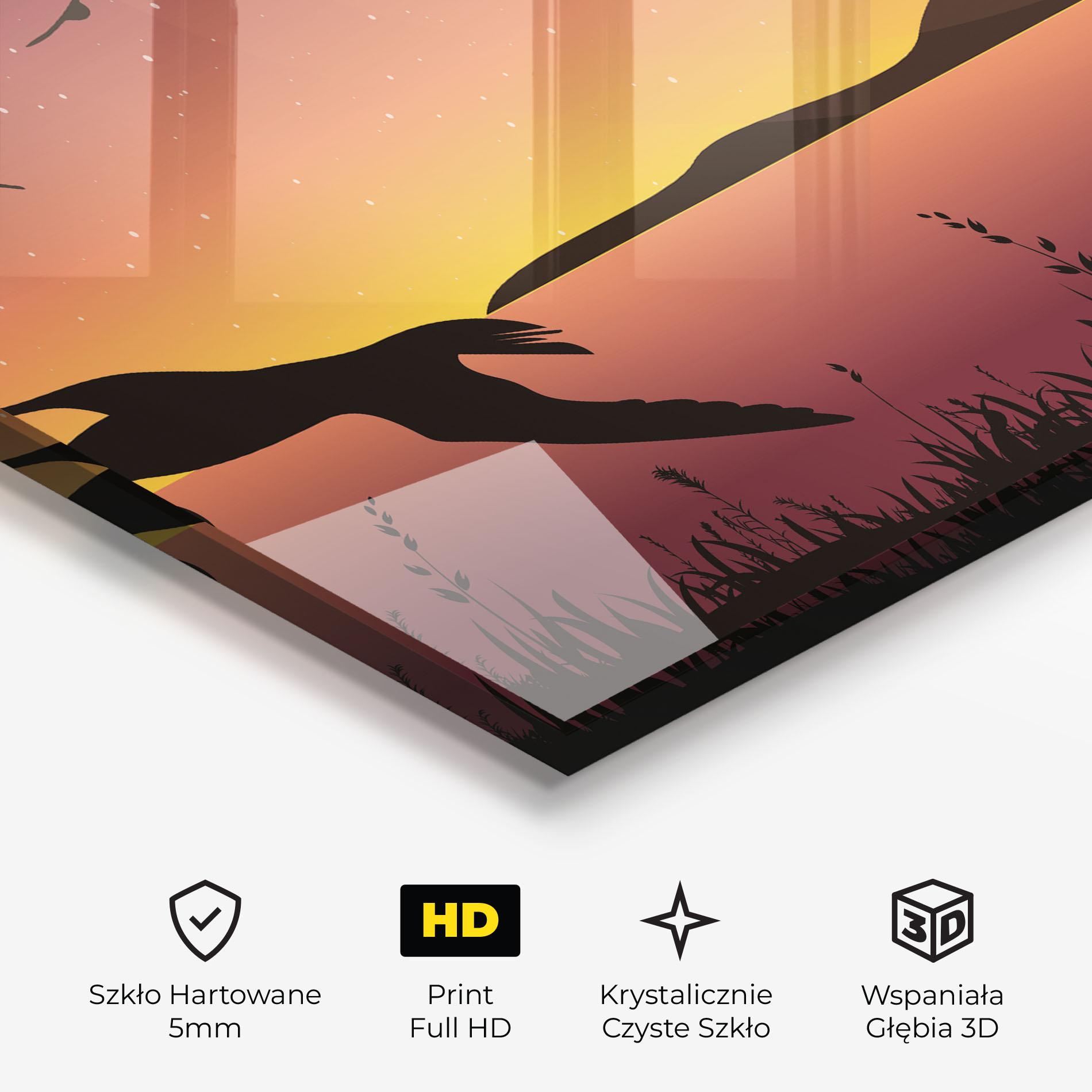 Obraz na Szkle Birds Fishing mockup 3