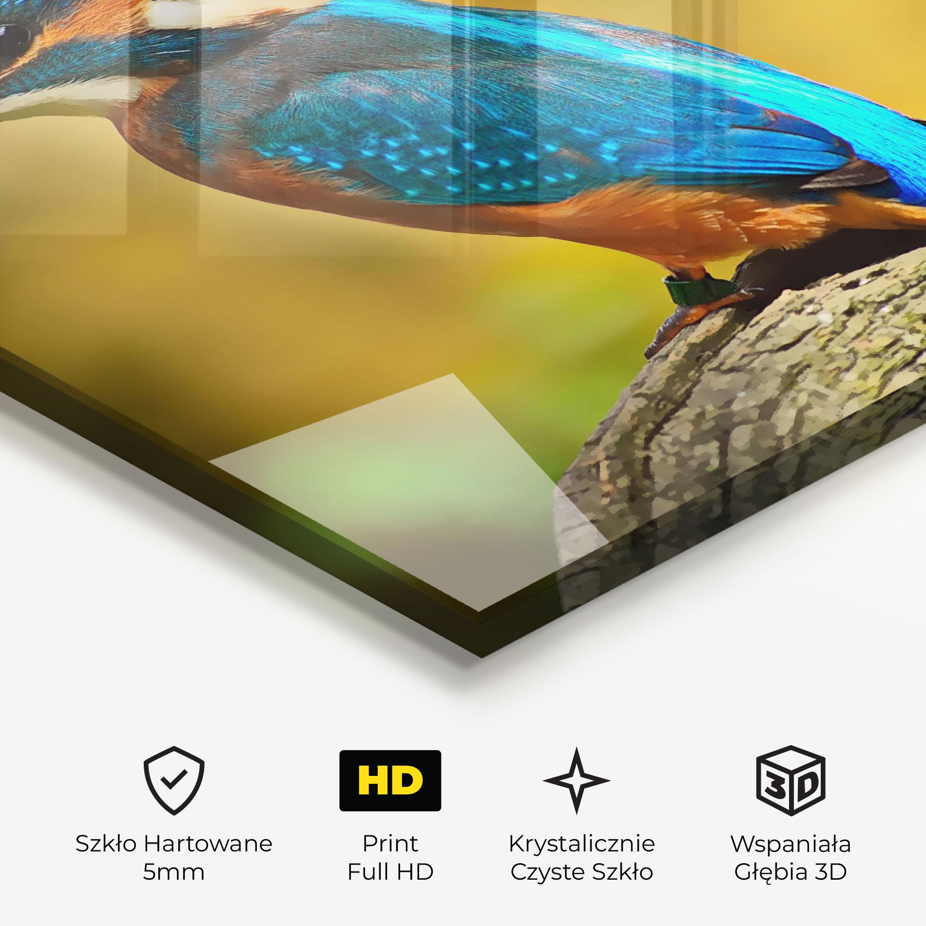 Obraz na Szkle Cute Blue Bird mockup 3