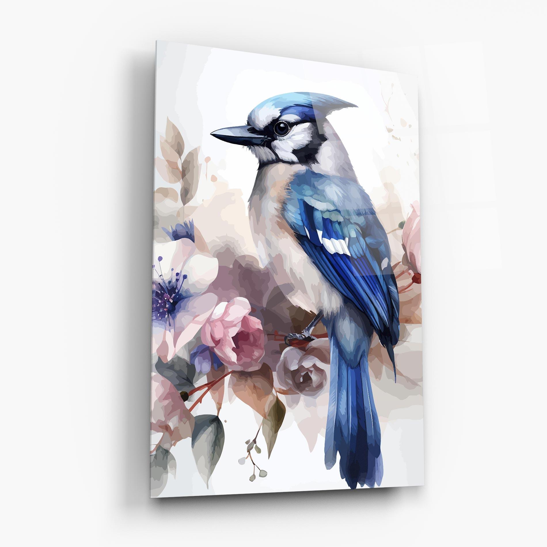 Obraz na Szkle Bird Pretty Blue mockup 6