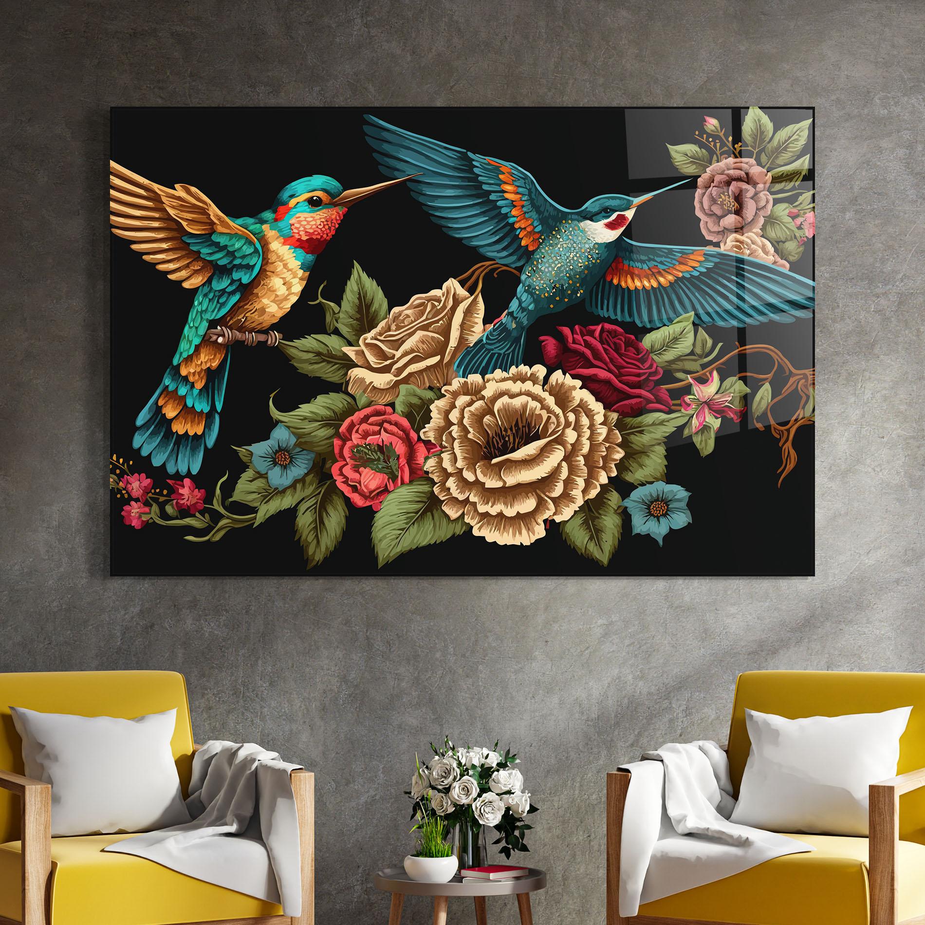 Obraz na Szkle Blue Birds mockup 4