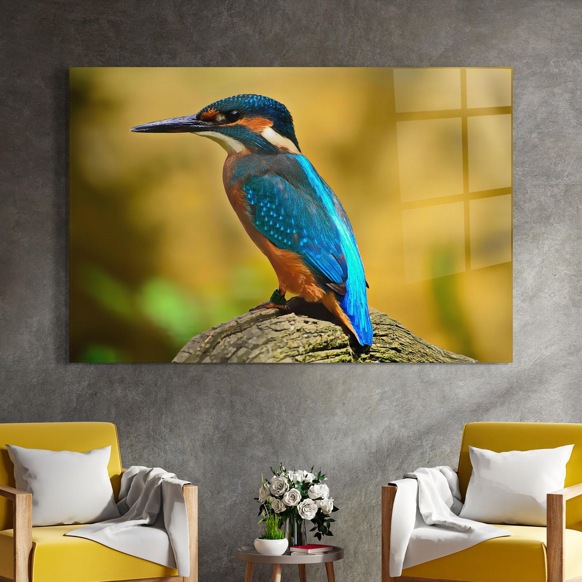 Obraz na Szkle Cute Blue Bird mockup 4