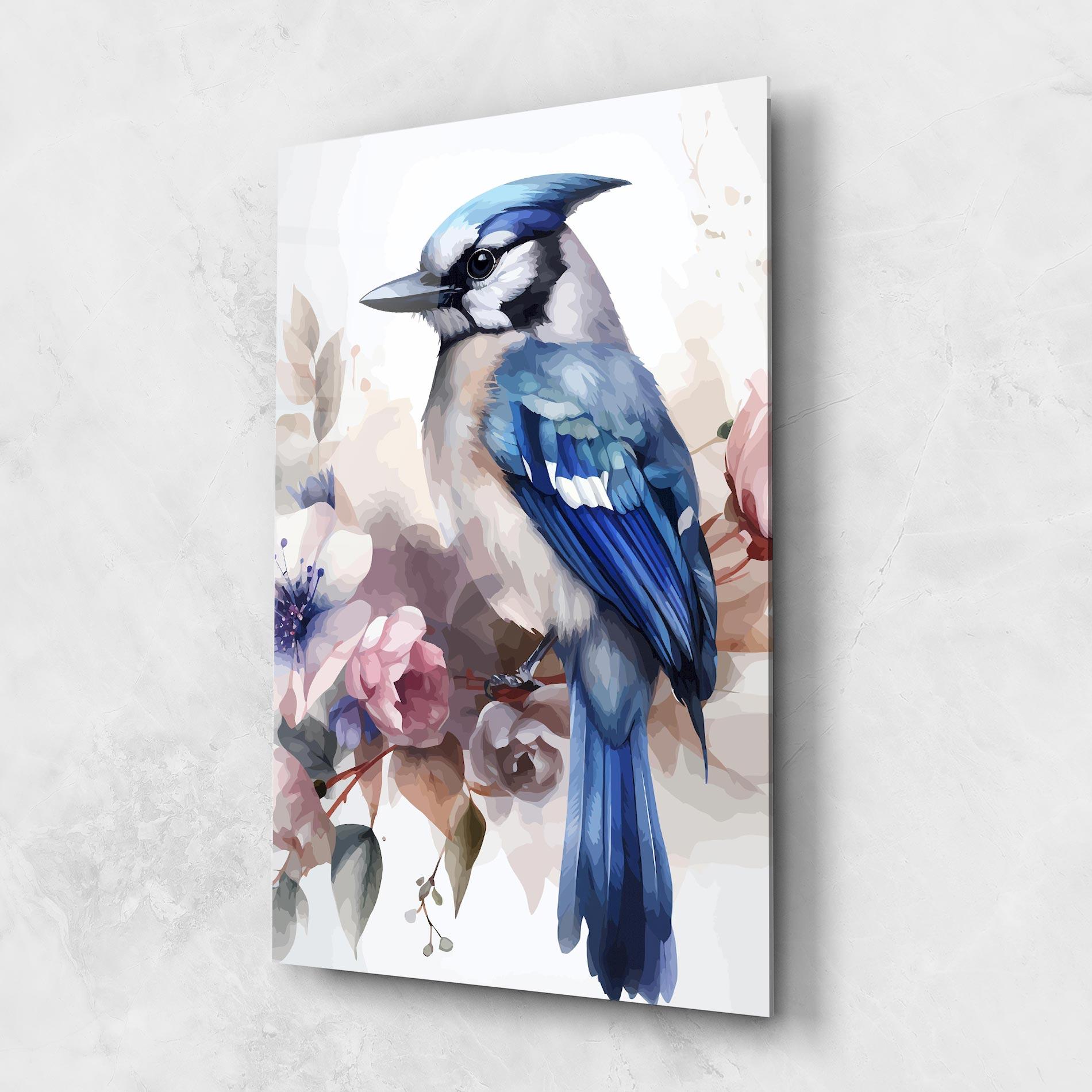 Obraz na Szkle Bird Pretty Blue mockup 1