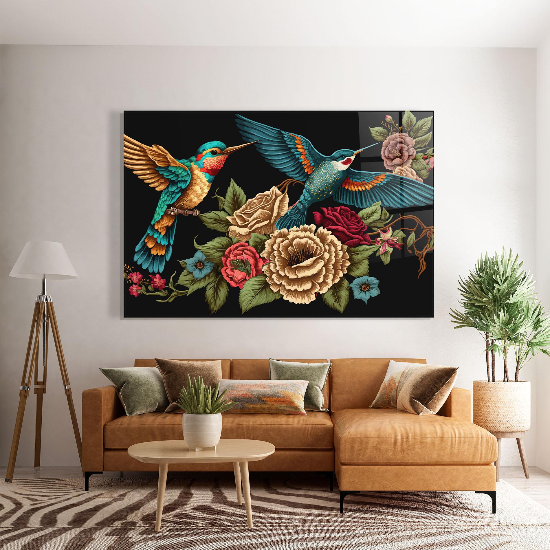 Obraz na Szkle Blue Birds mockup 7