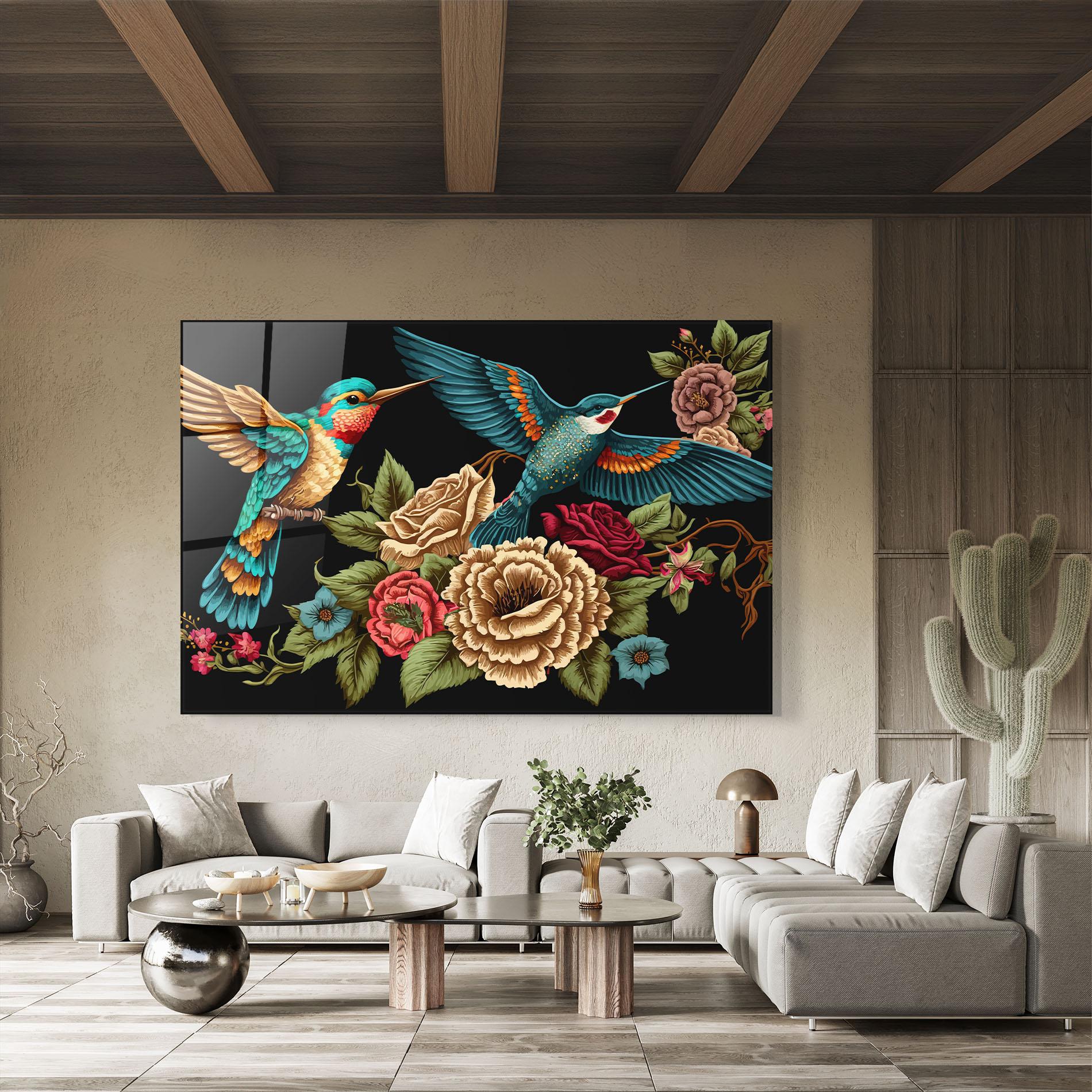 Obraz na Szkle Blue Birds mockup 8