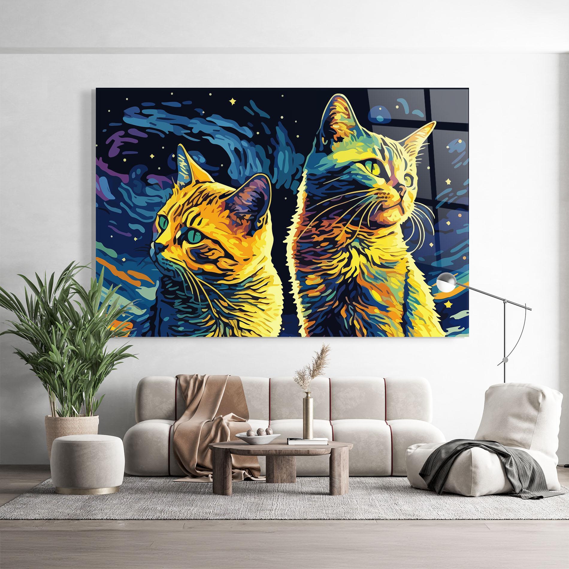 Obraz na Szkle Cat Painting mockup 9