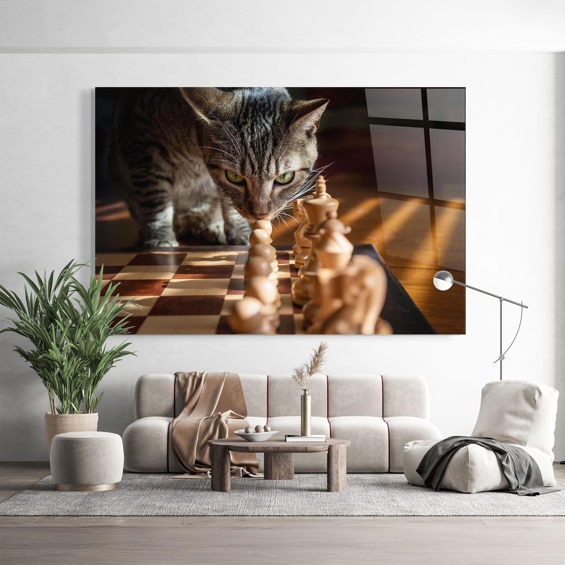 Obraz na Szkle Chess Cat mockup 9