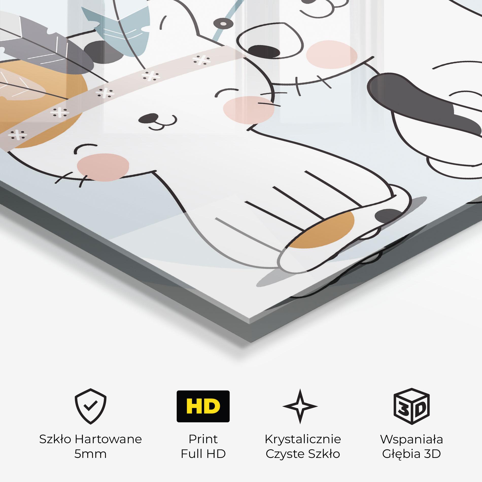 Obraz na Szkle Bff Cats mockup 3