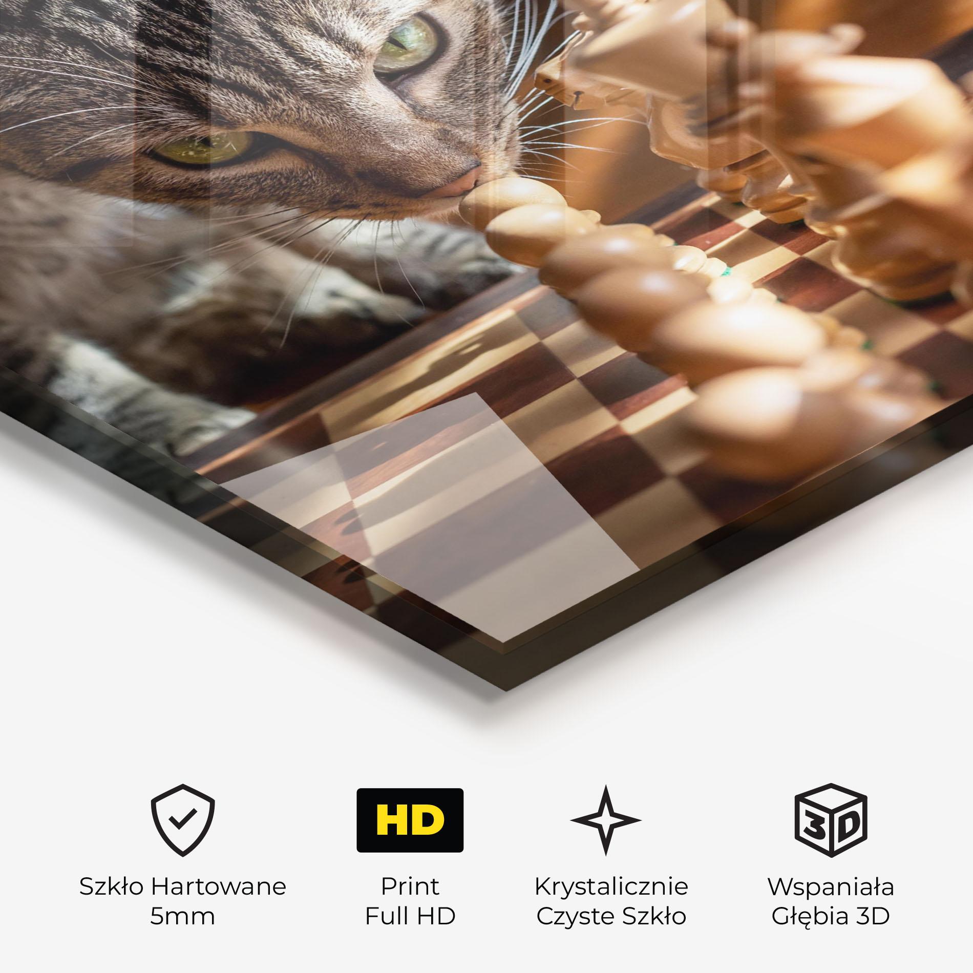 Obraz na Szkle Chess Cat mockup 3