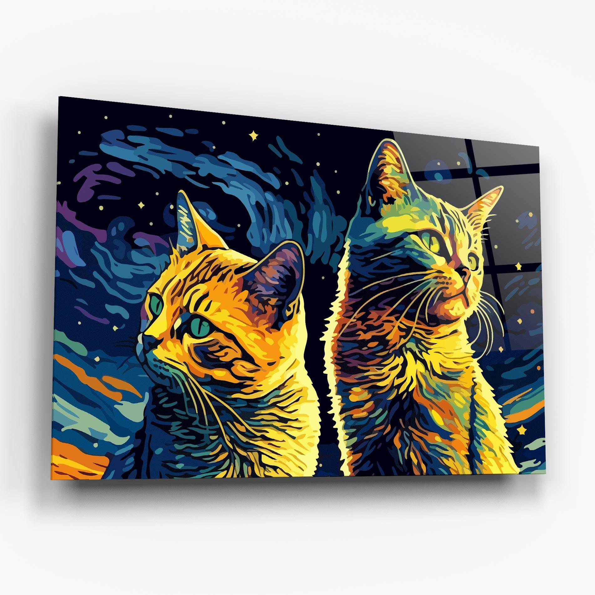 Obraz na Szkle Cat Painting mockup 6