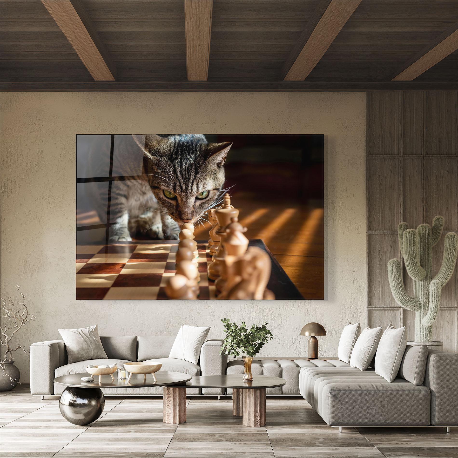 Obraz na Szkle Chess Cat mockup 8