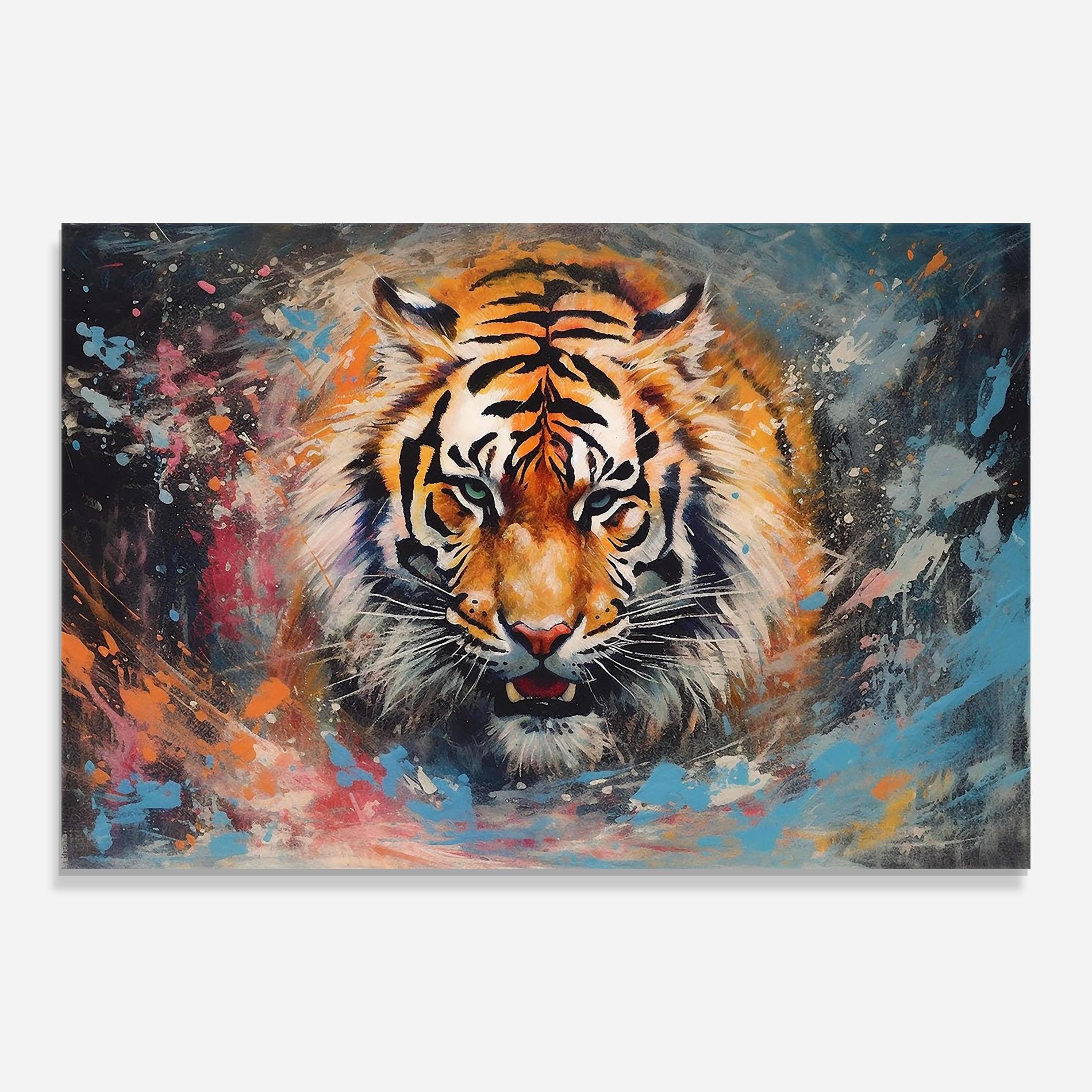 Obraz na Szkle Orange Tiger Painting mockup 0