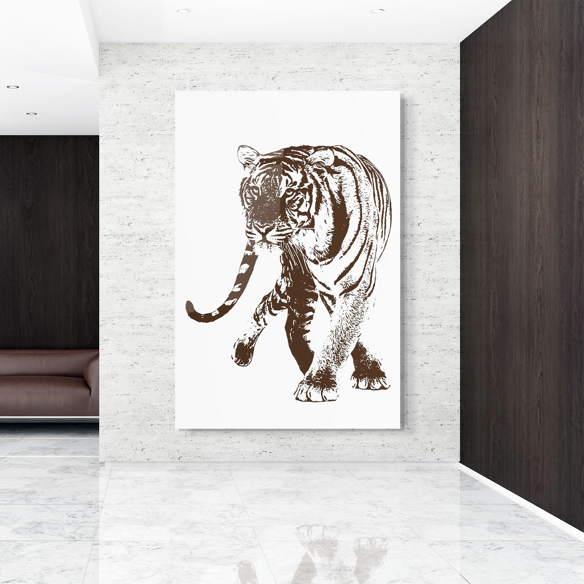 Obraz na Szkle Brown Line Tiger mockup 9
