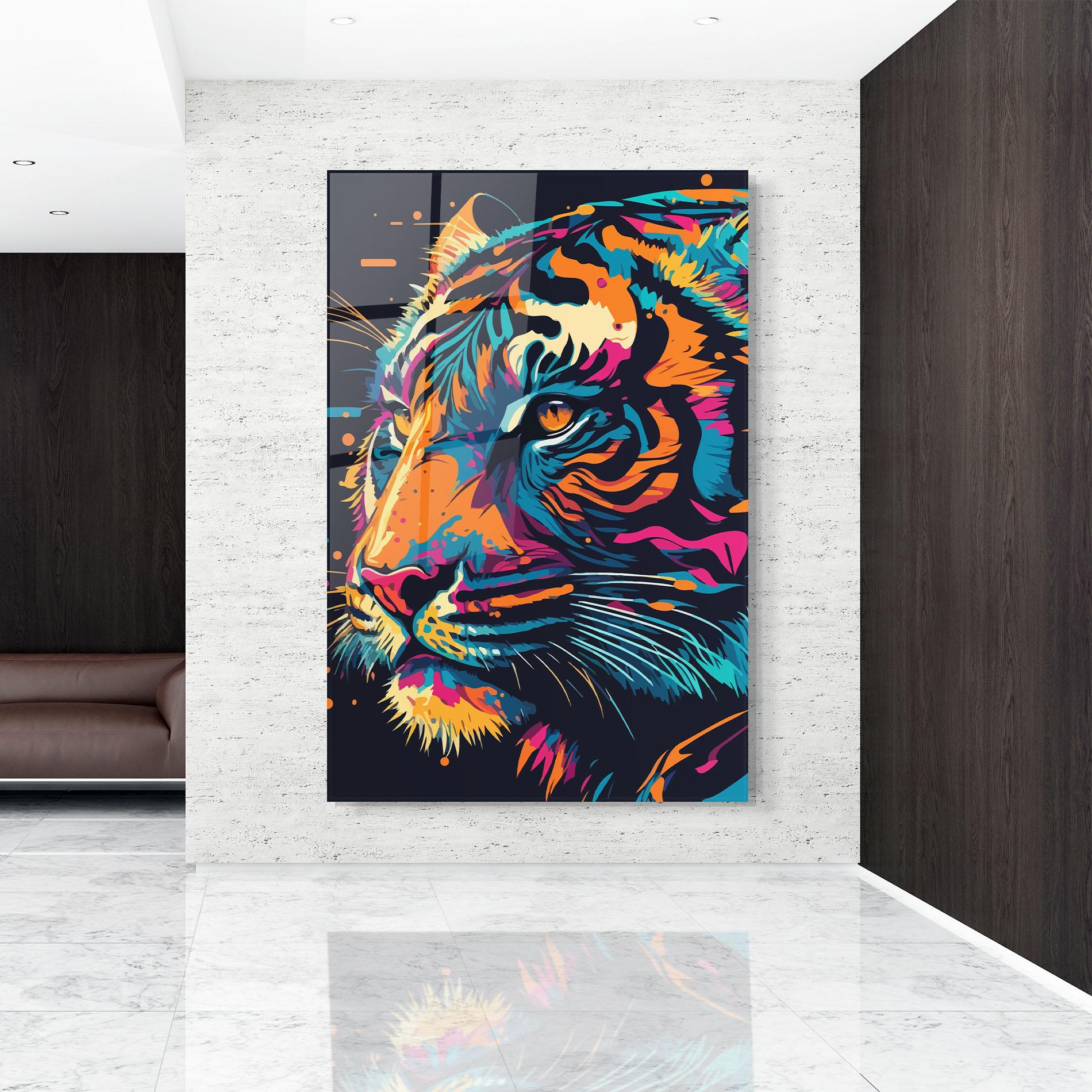 Obraz na Szkle Colorful Tiger mockup 9