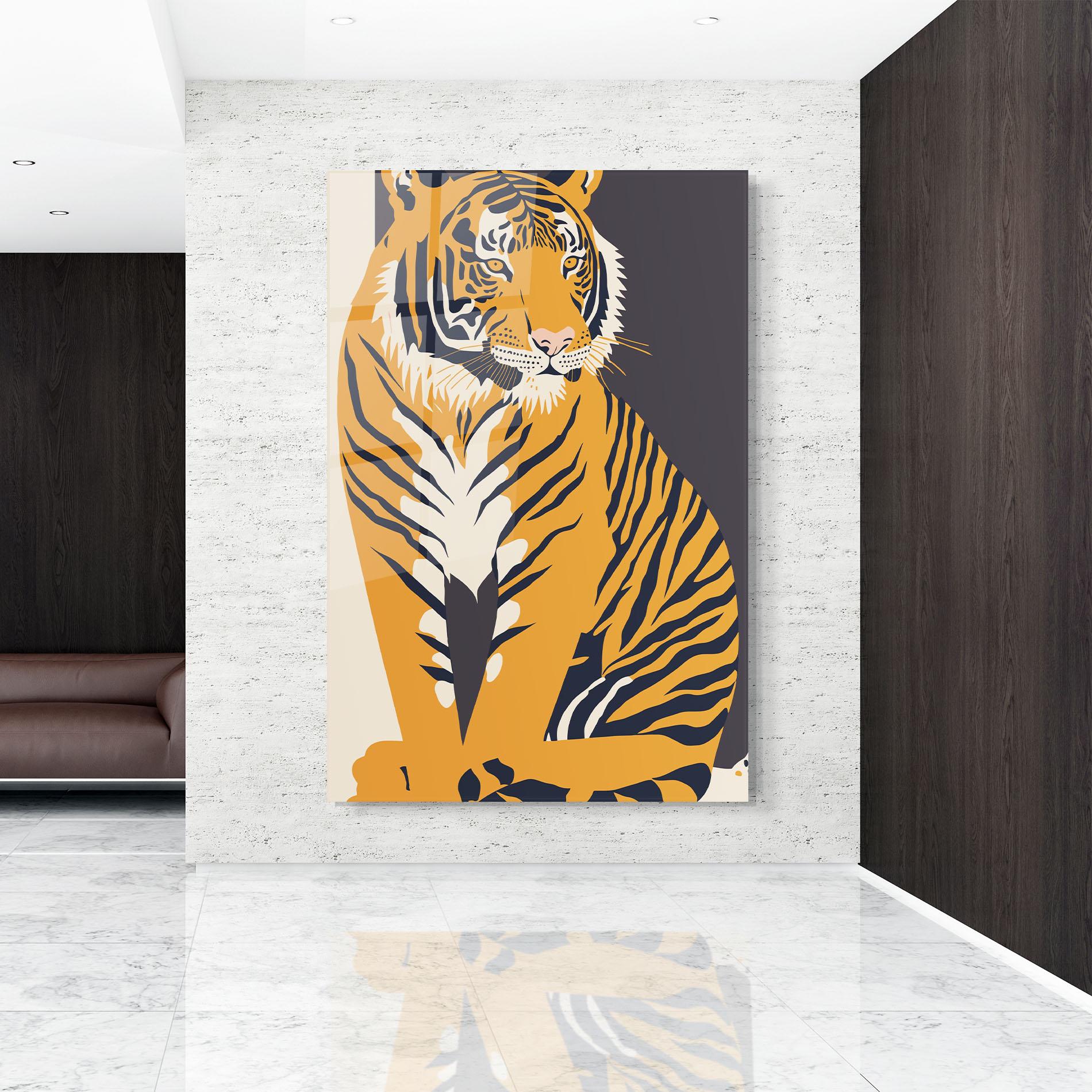 Obraz na Szkle Orange Tiger mockup 9