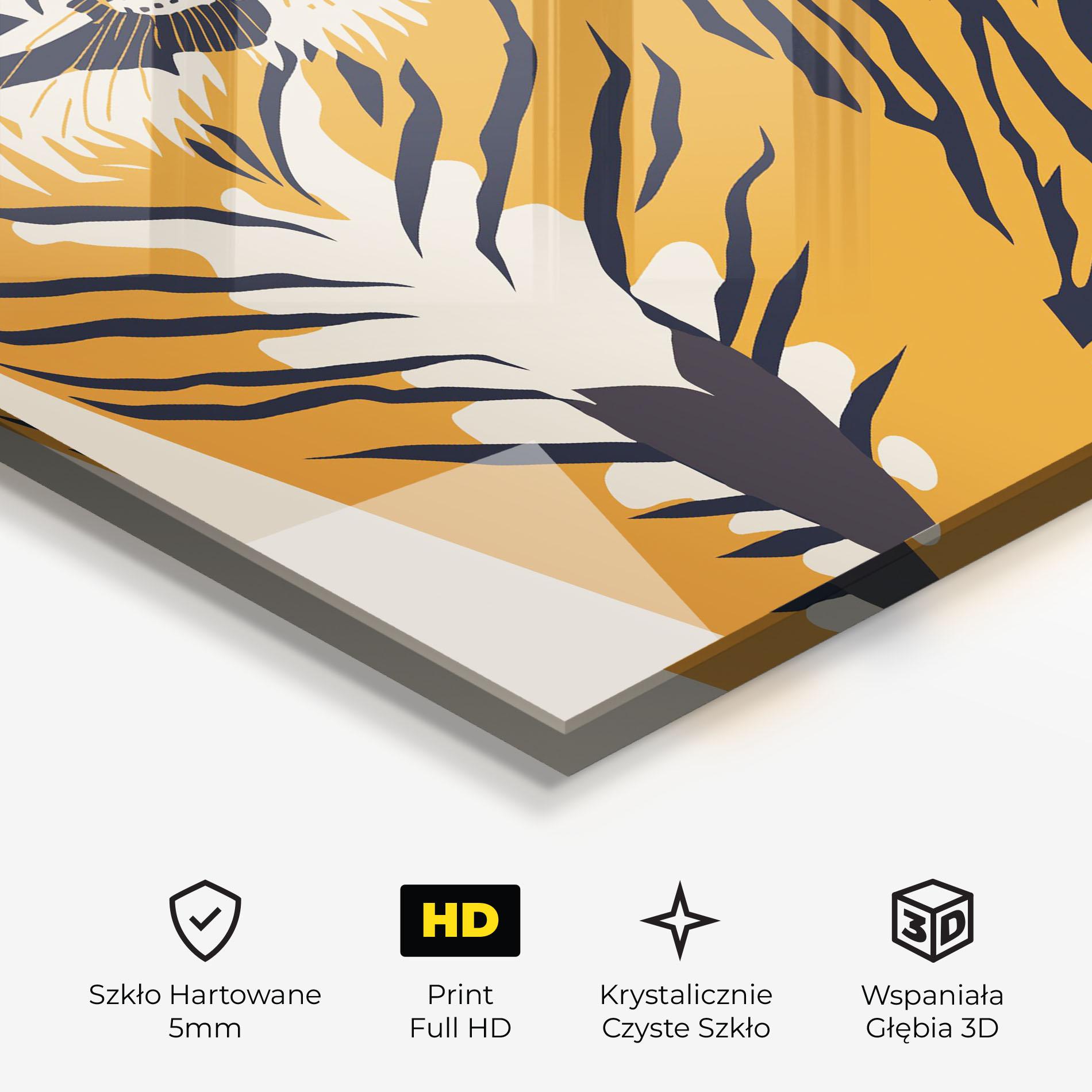 Obraz na Szkle Orange Tiger mockup 3