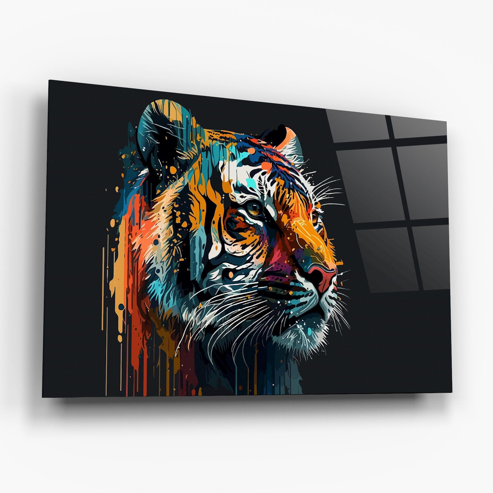 Obraz na Szkle Color Mix Tiger mockup 6