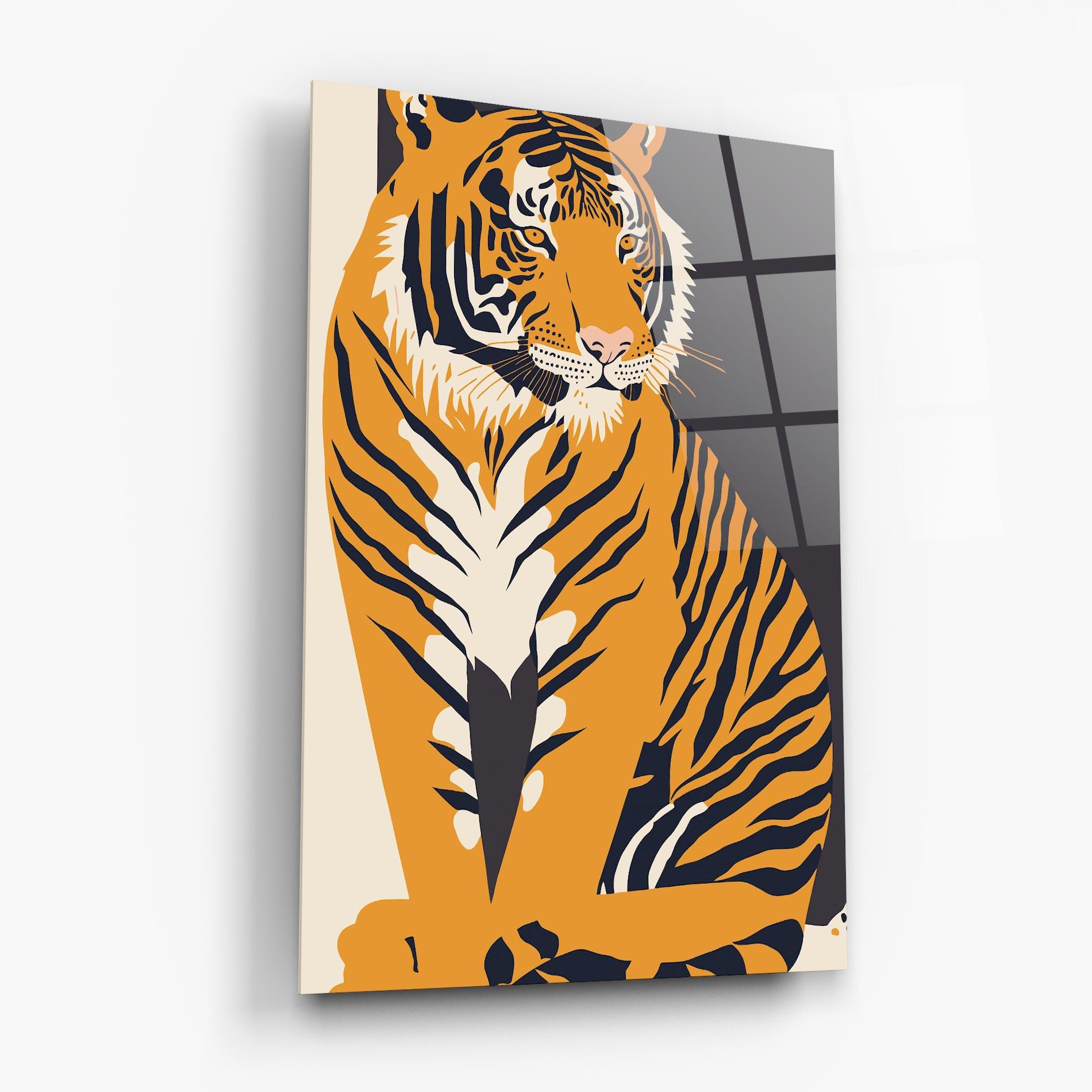 Obraz na Szkle Orange Tiger mockup 6