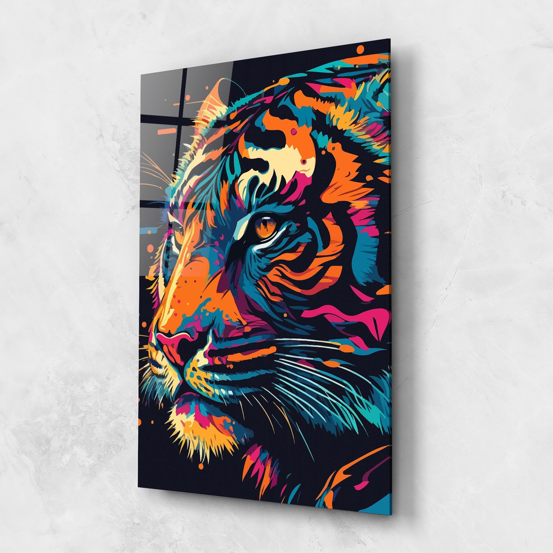 Obraz na Szkle Colorful Tiger mockup 1