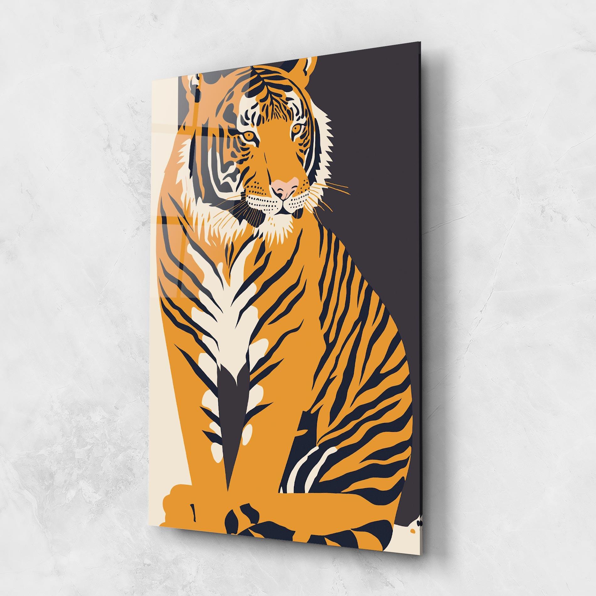Obraz na Szkle Orange Tiger mockup 1