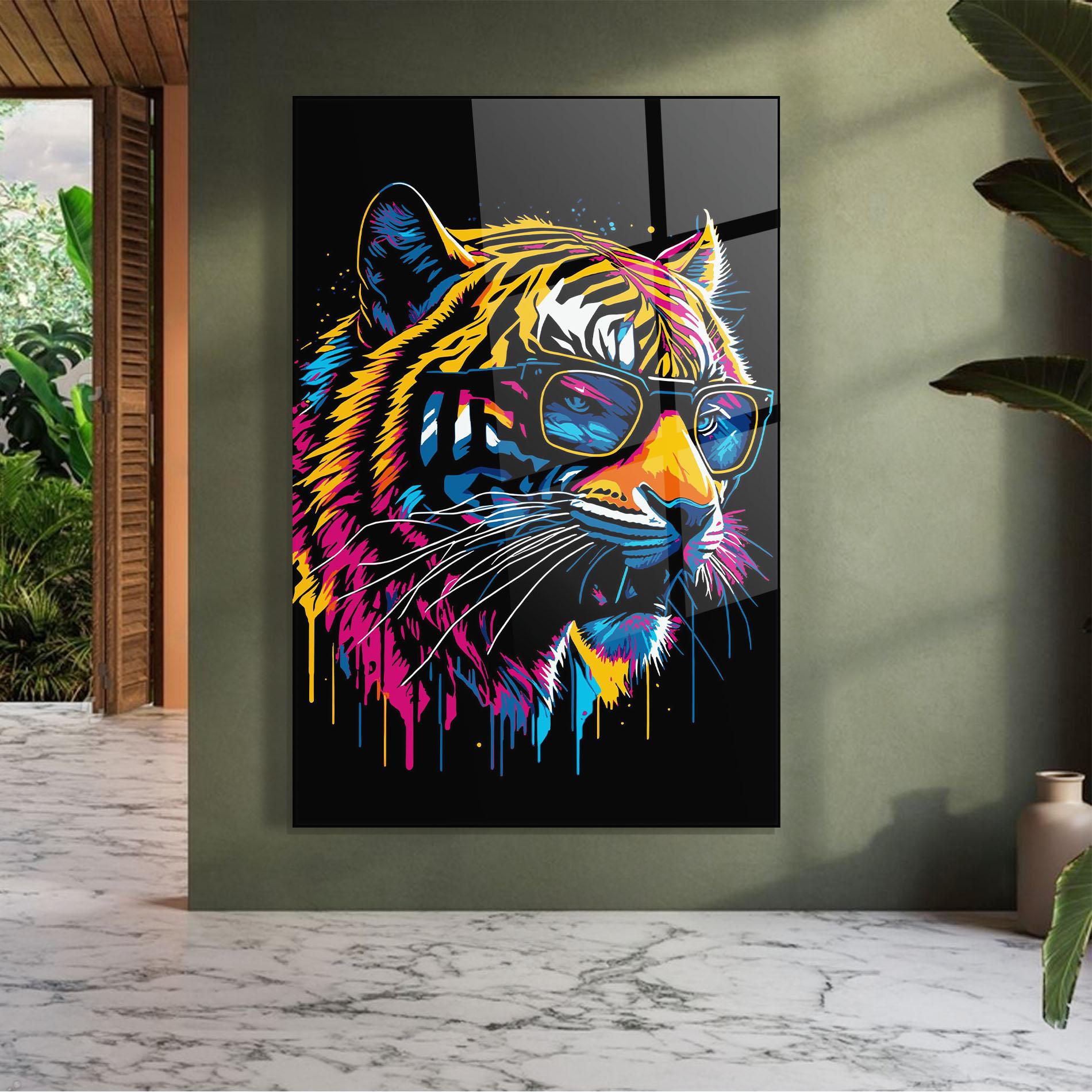 Obraz na Szkle Cool Tiger mockup 7