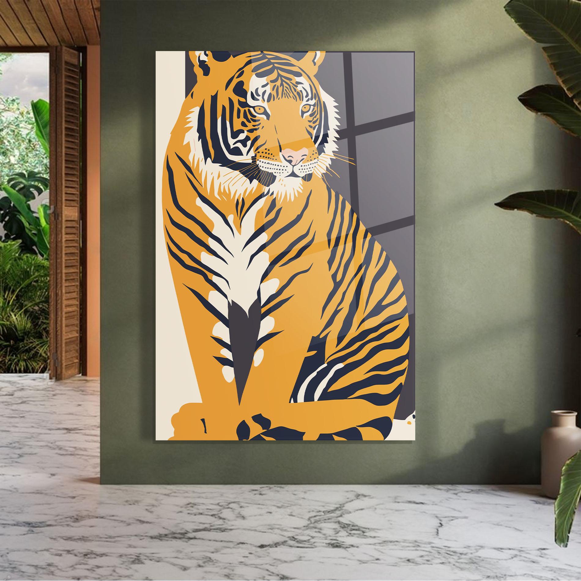 Obraz na Szkle Orange Tiger mockup 7