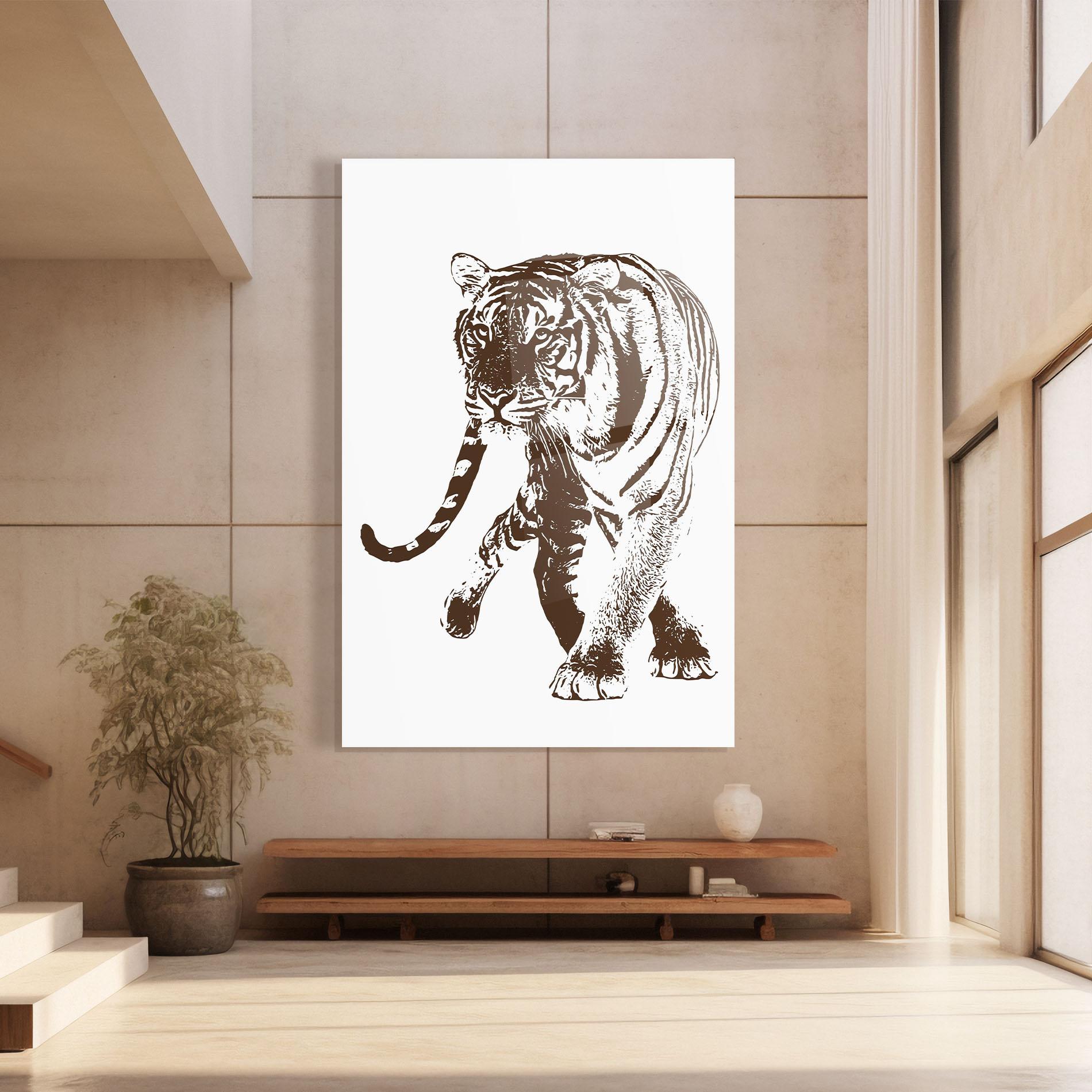 Obraz na Szkle Brown Line Tiger mockup 8