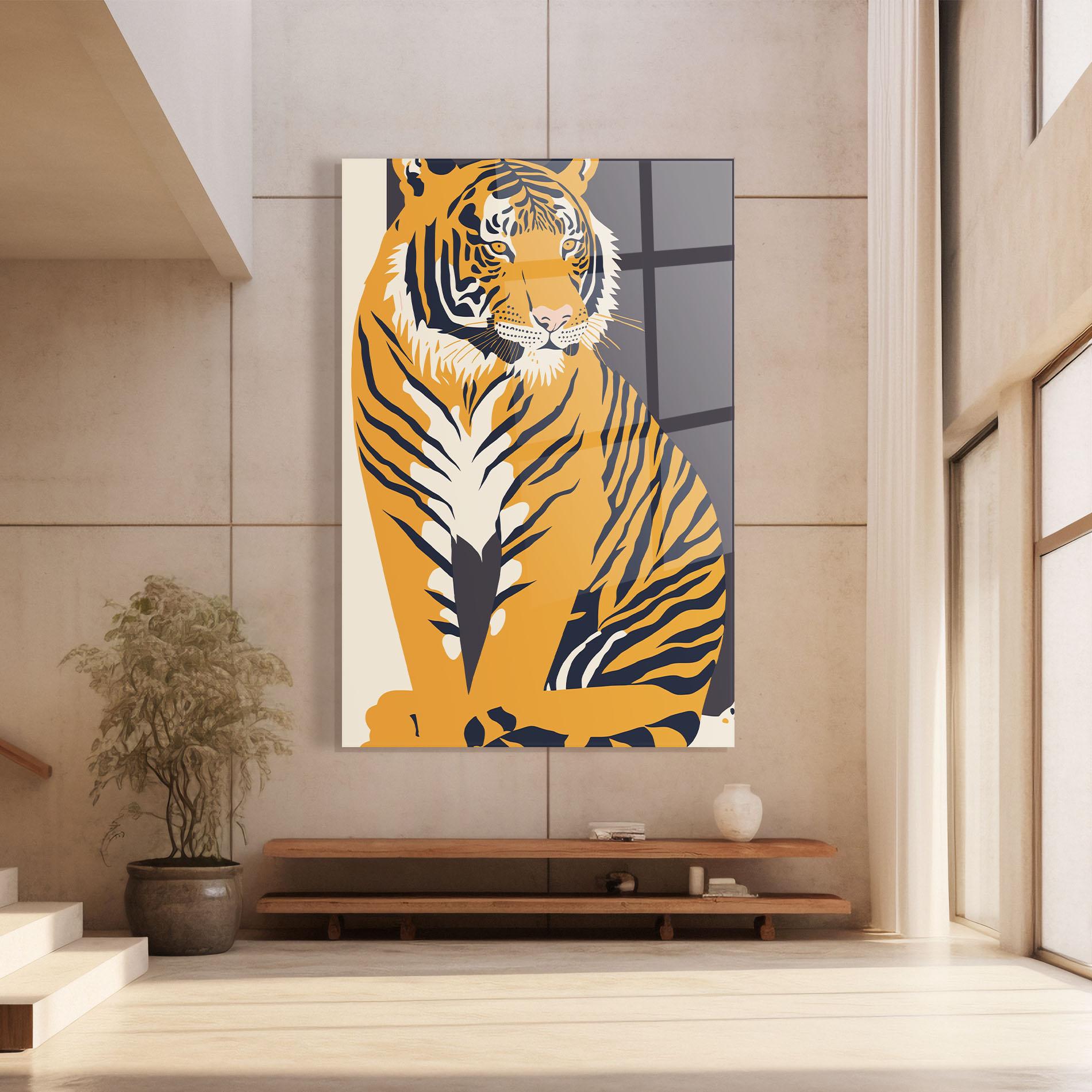 Obraz na Szkle Orange Tiger mockup 8
