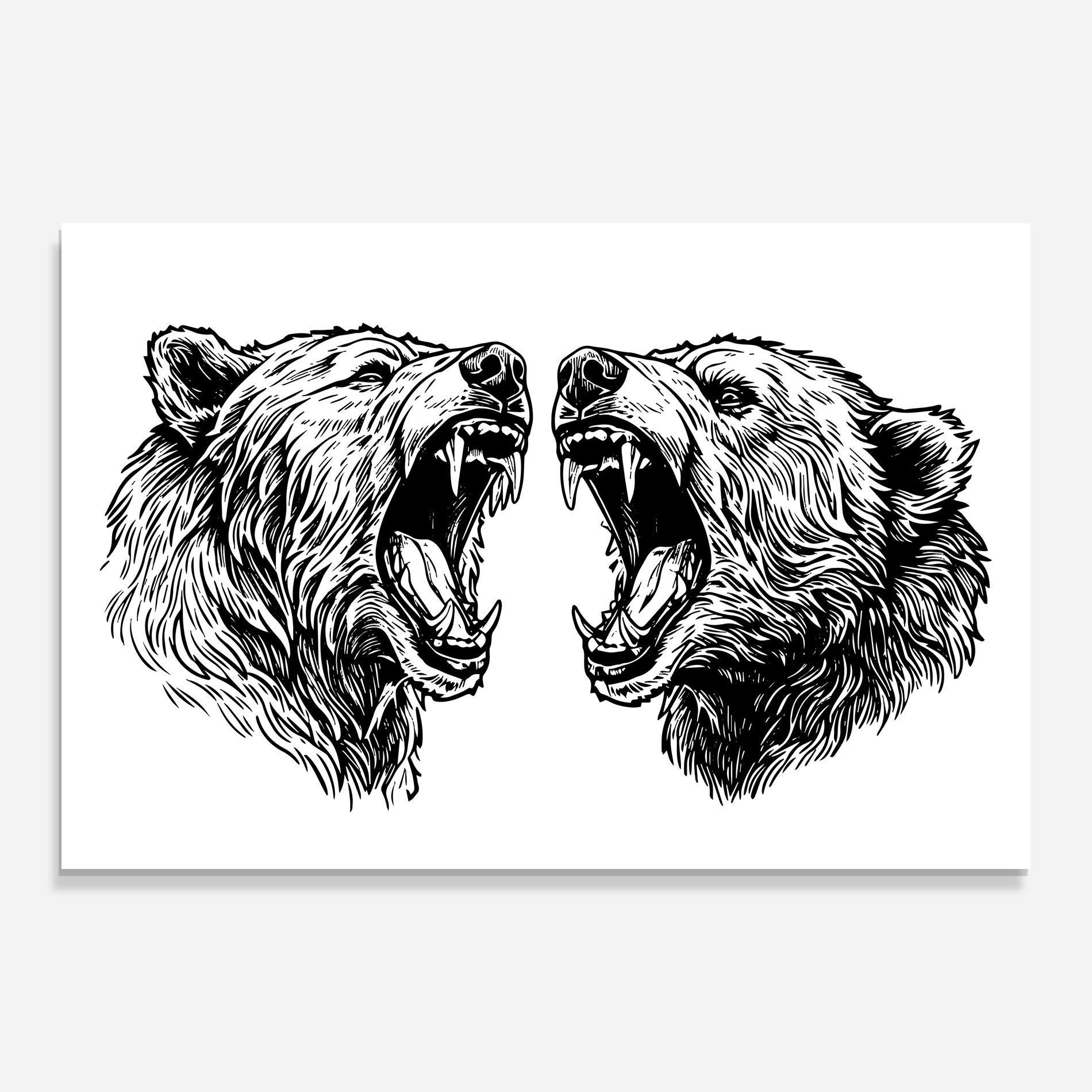 Obraz na Szkle Bear Bite mockup 0