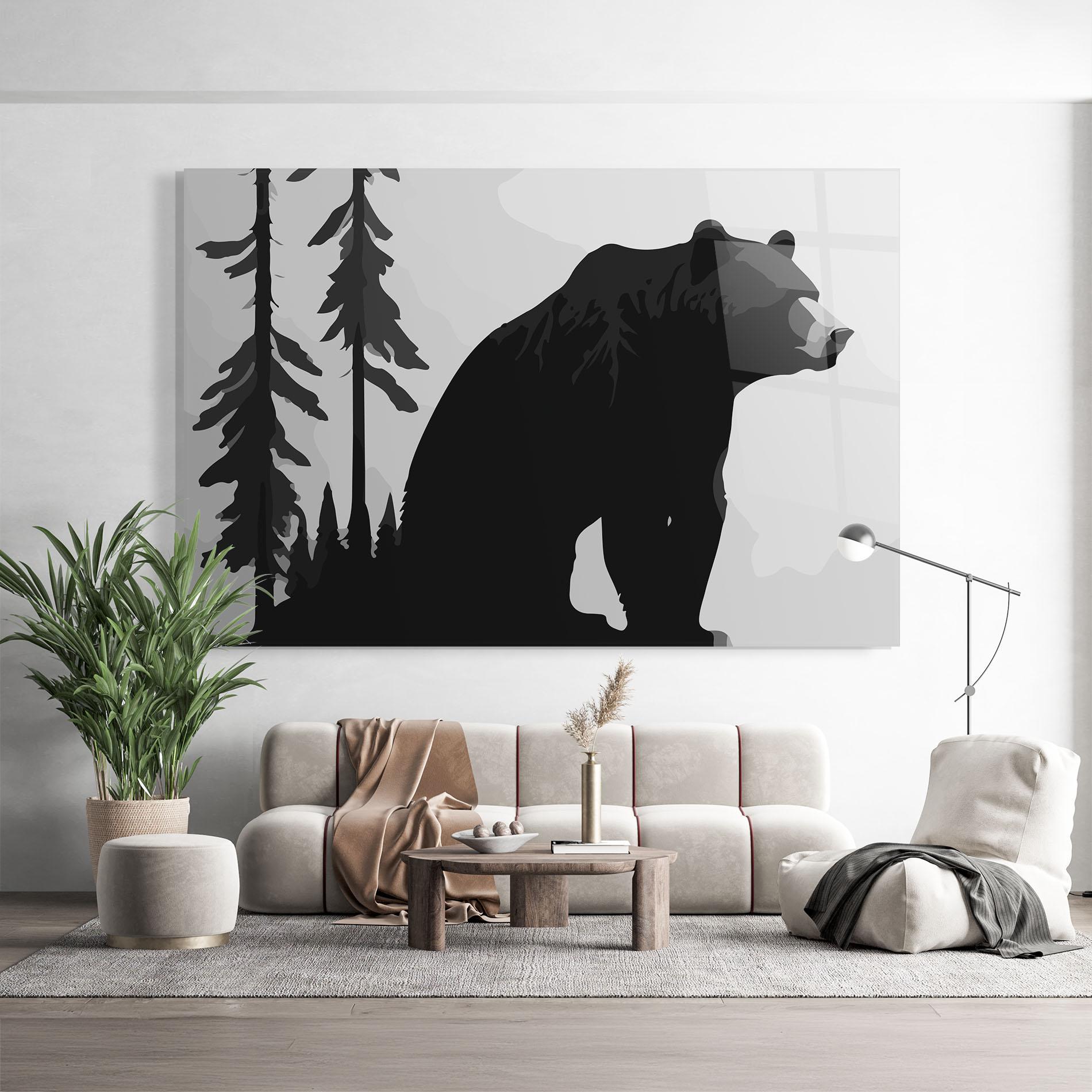 Obraz na Szkle Forest Bear mockup 9