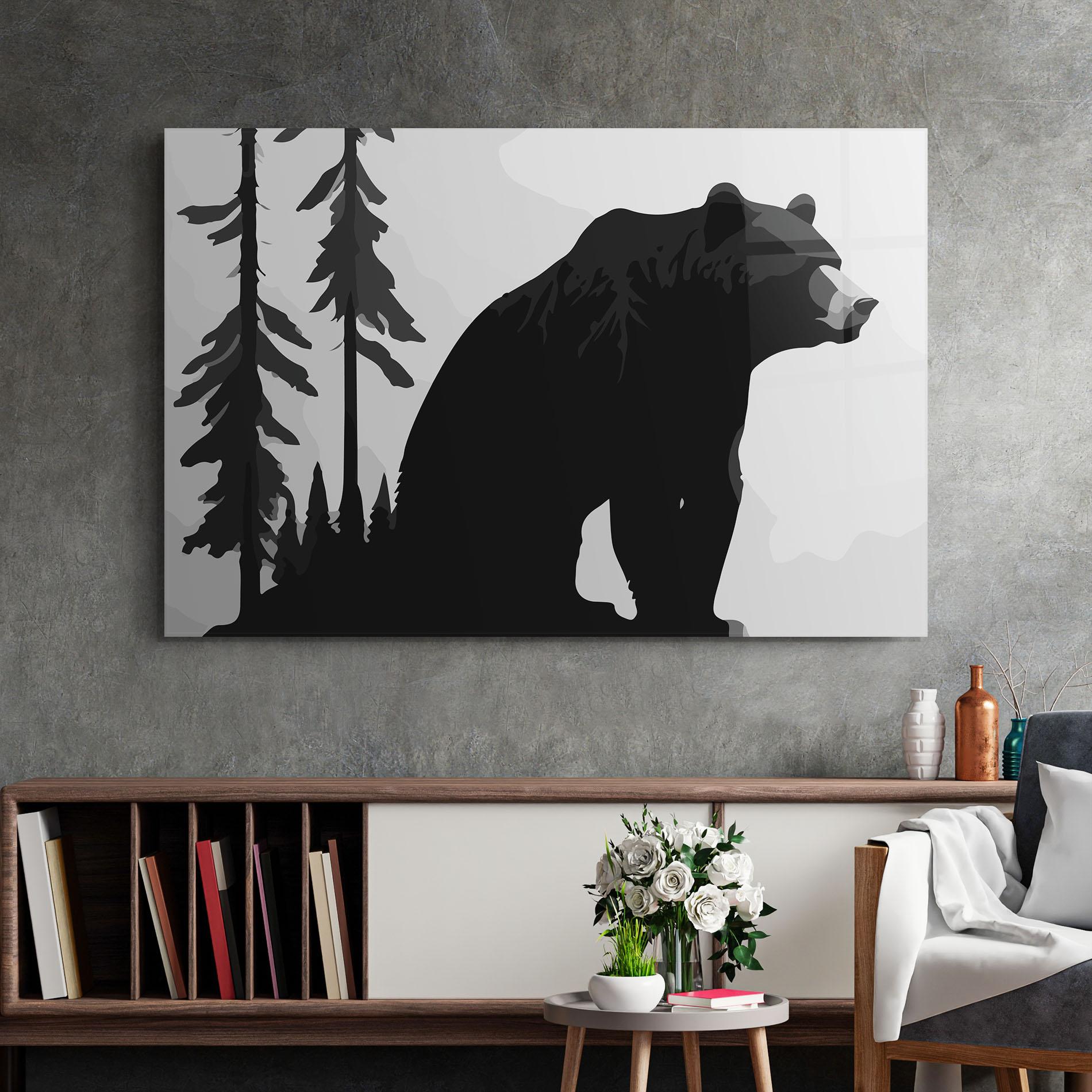 Obraz na Szkle Forest Bear mockup 2