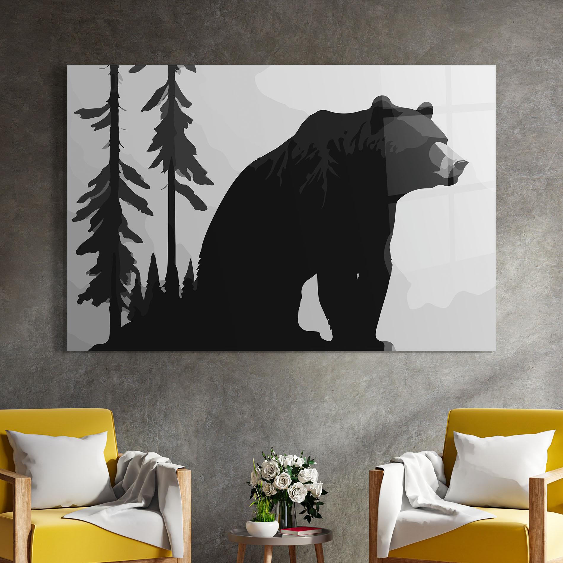 Obraz na Szkle Forest Bear mockup 4