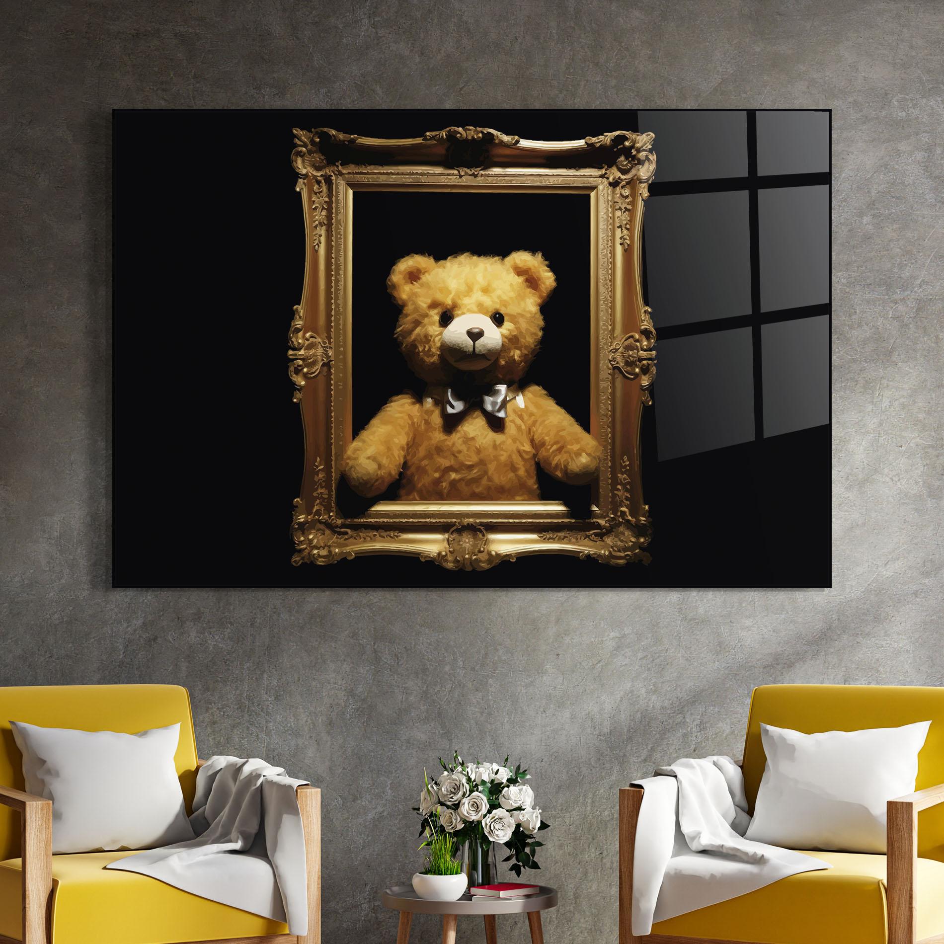 Obraz na Szkle Frame Bear mockup 4