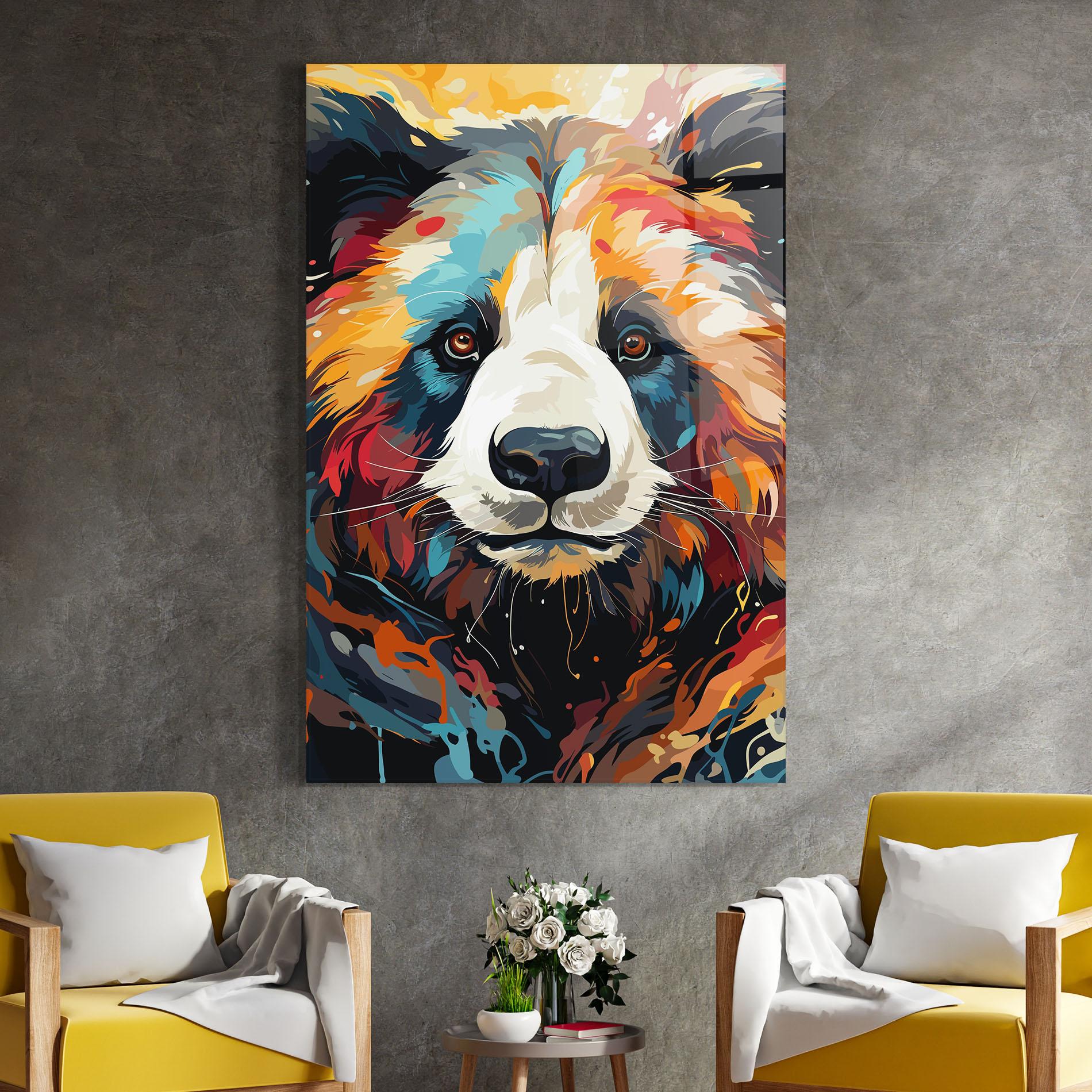 Obraz na Szkle Cream Color Bear mockup 4