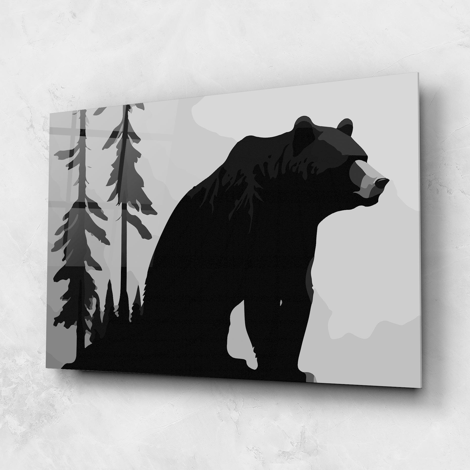 Obraz na Szkle Forest Bear mockup 1