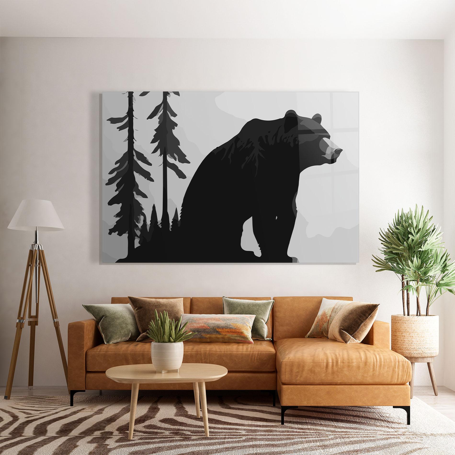 Obraz na Szkle Forest Bear mockup 7