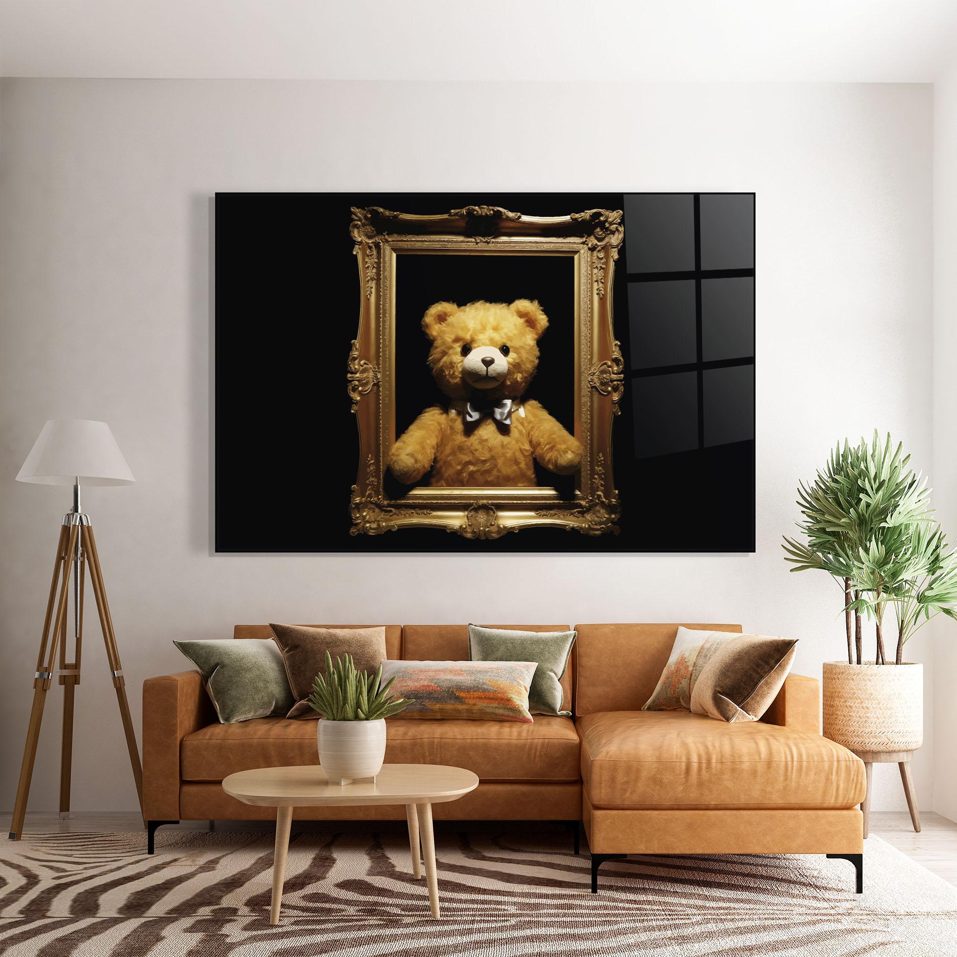 Obraz na Szkle Frame Bear mockup 7