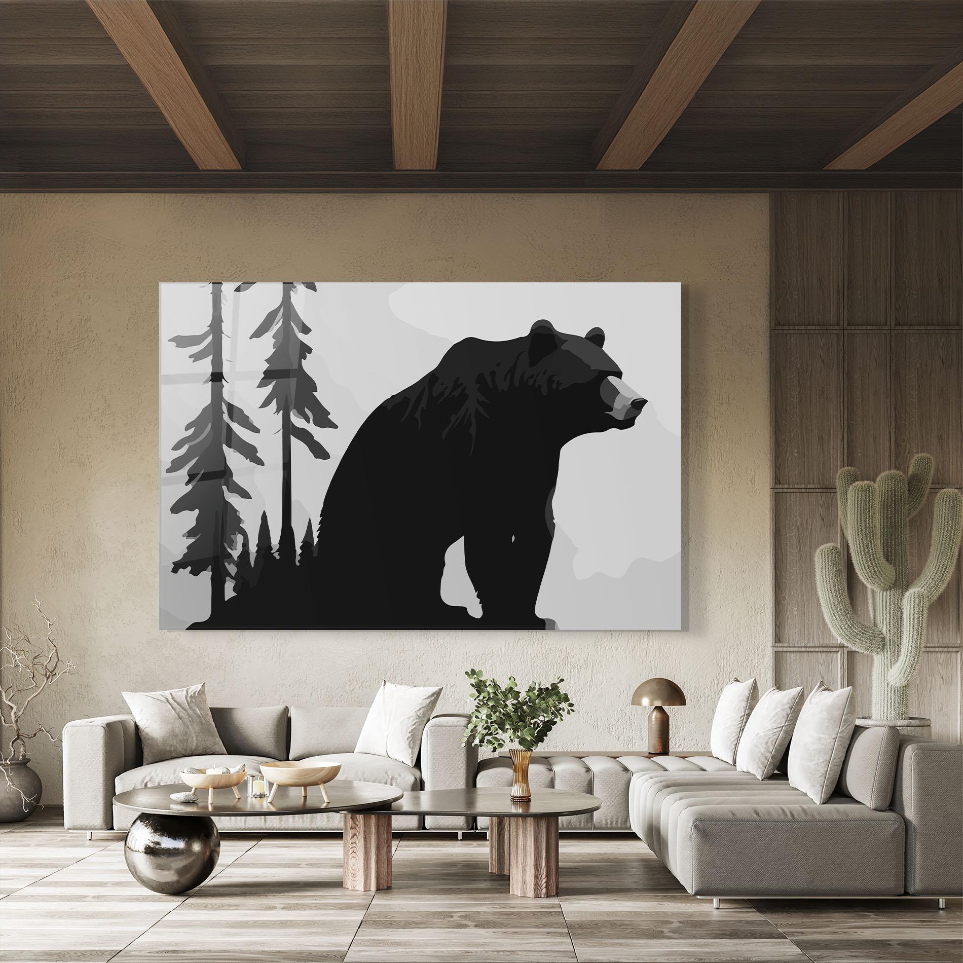 Obraz na Szkle Forest Bear mockup 8