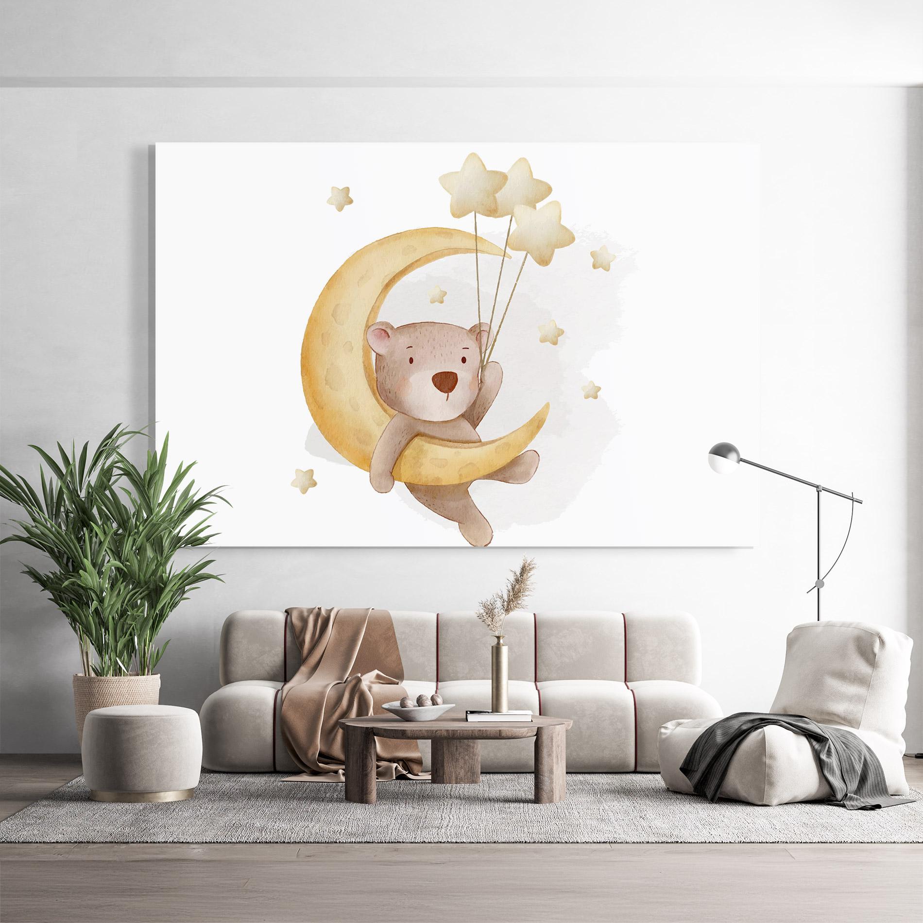 Obraz na Szkle Bear Moon mockup 9