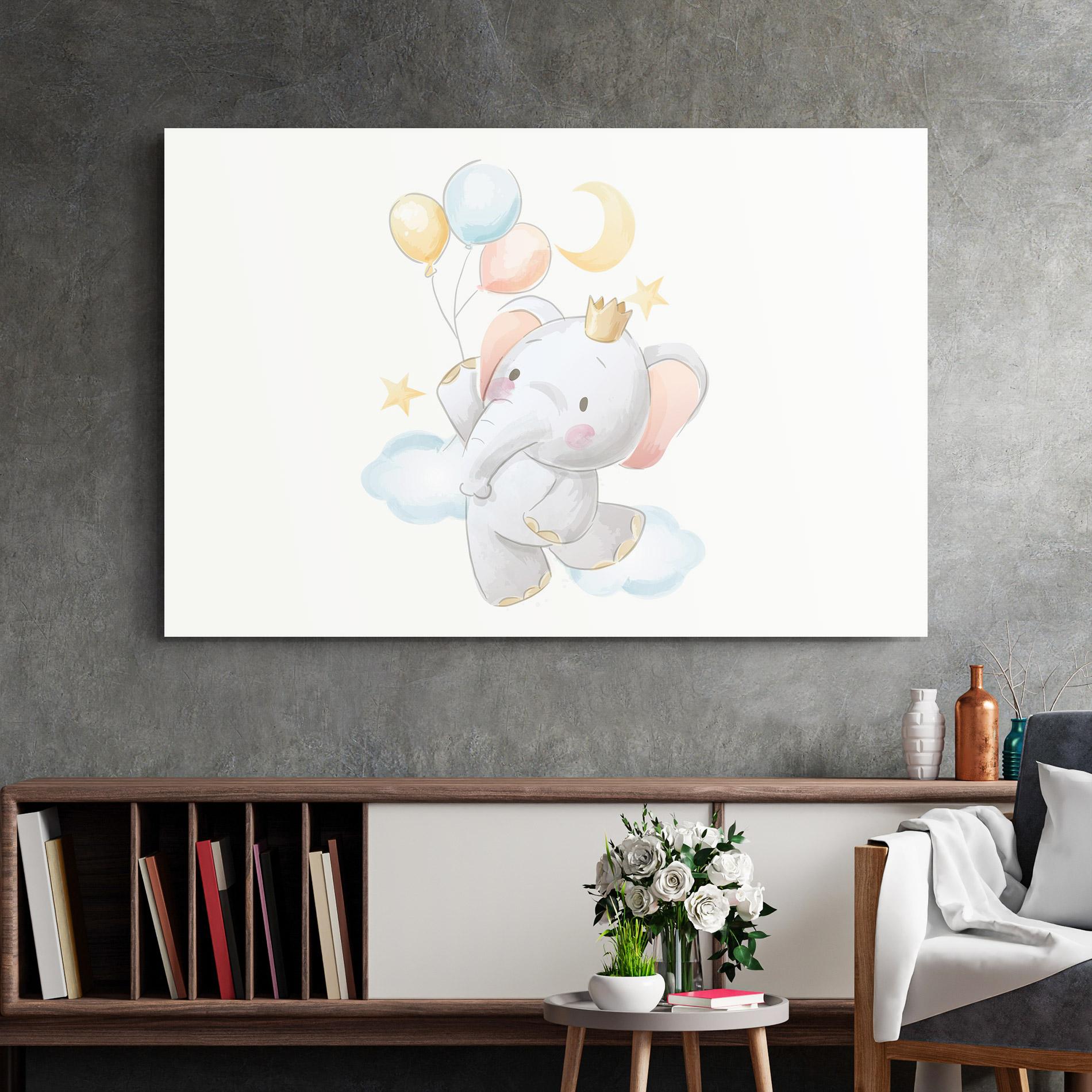 Obraz na Szkle Elephant Flying mockup 2