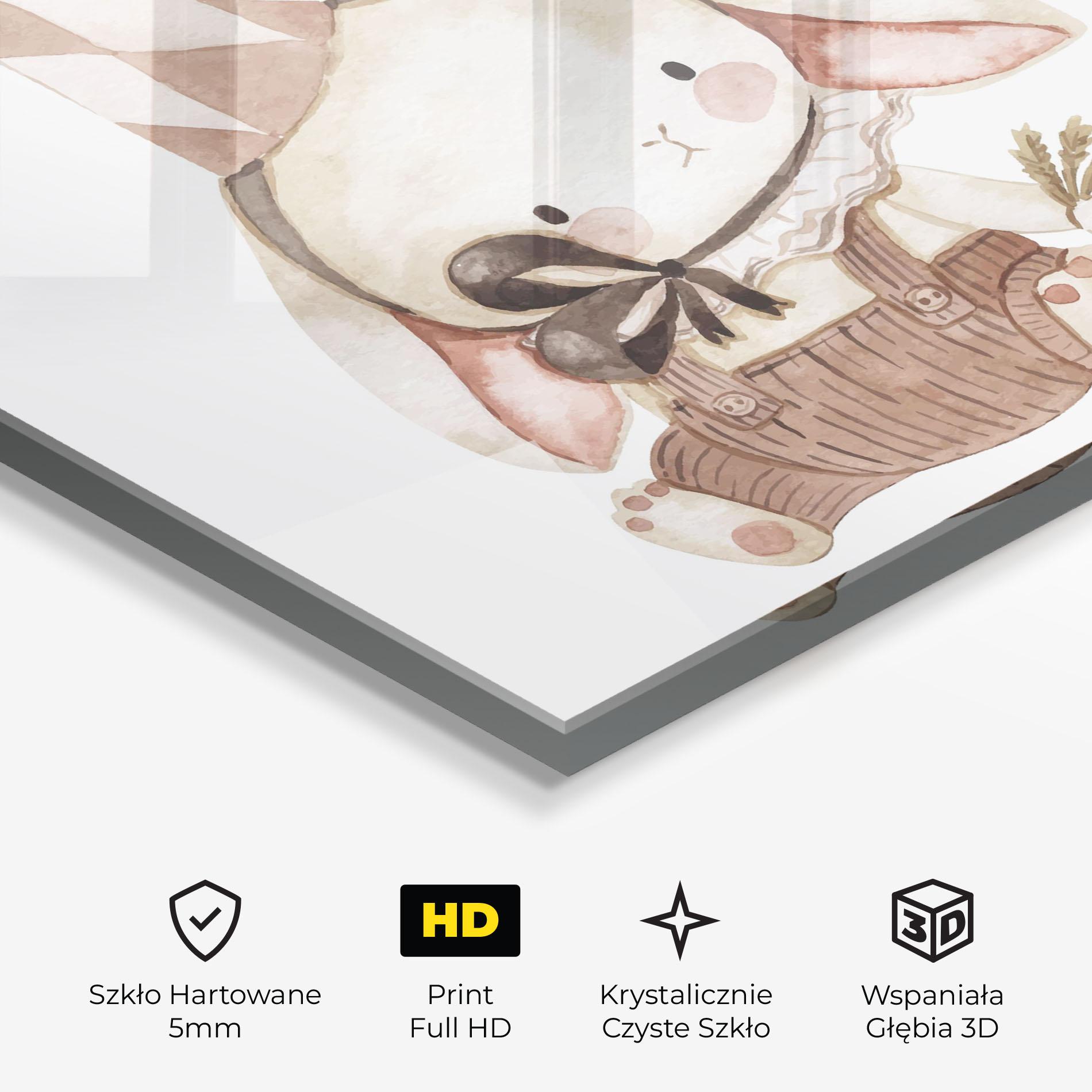 Obraz na Szkle Baby Brown Rabbit mockup 3