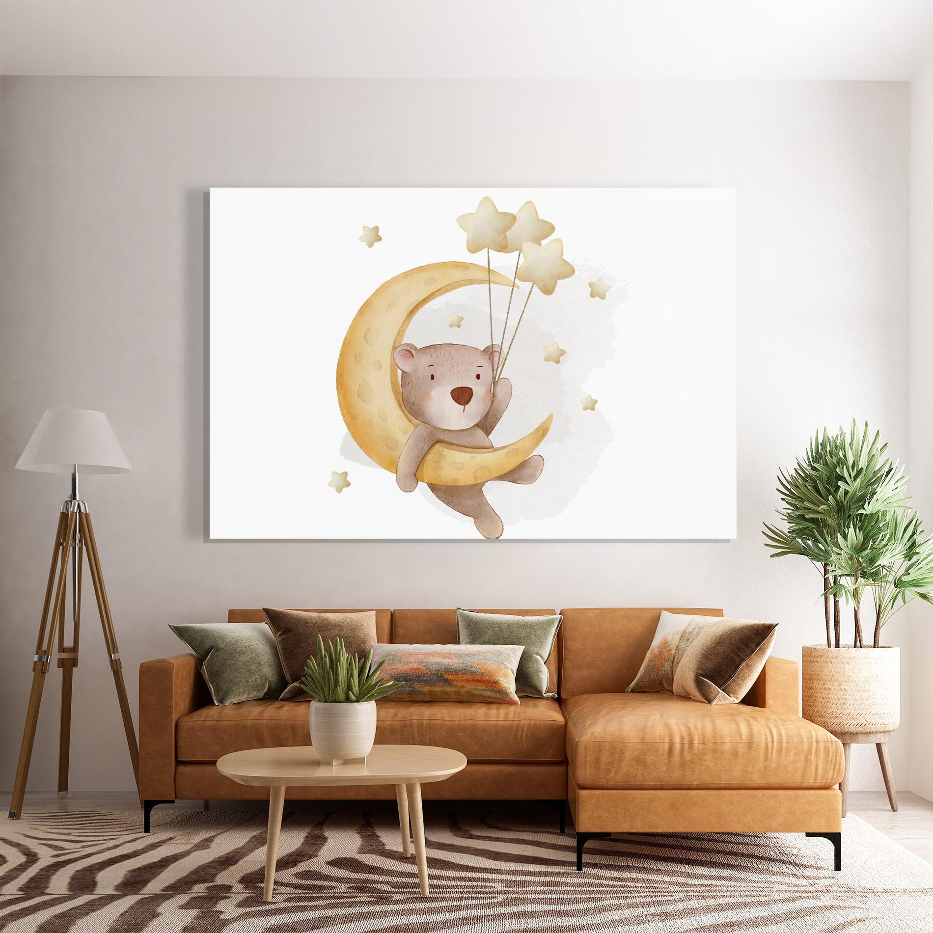 Obraz na Szkle Bear Moon mockup 7