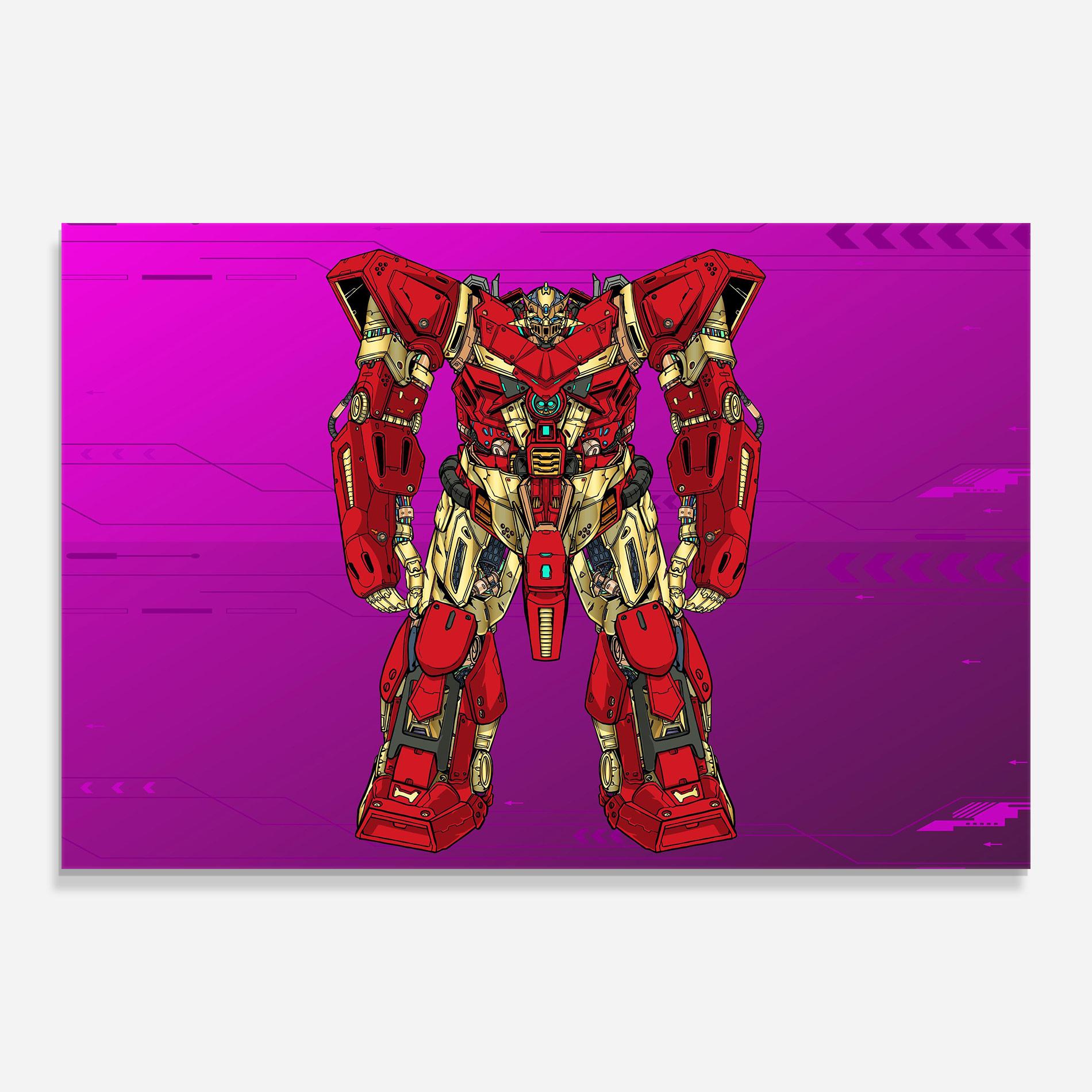 Obraz na Szkle Red Cream Robot mockup 0