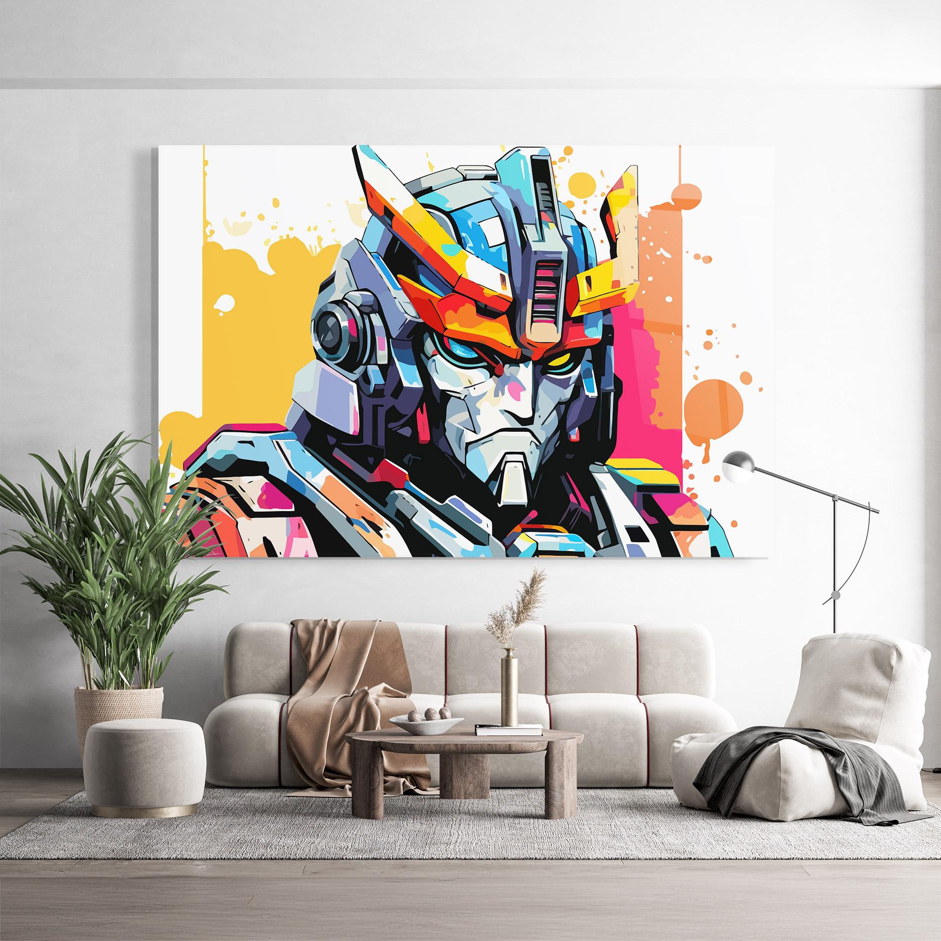 Obraz na Szkle Colorful Art Robot mockup 9