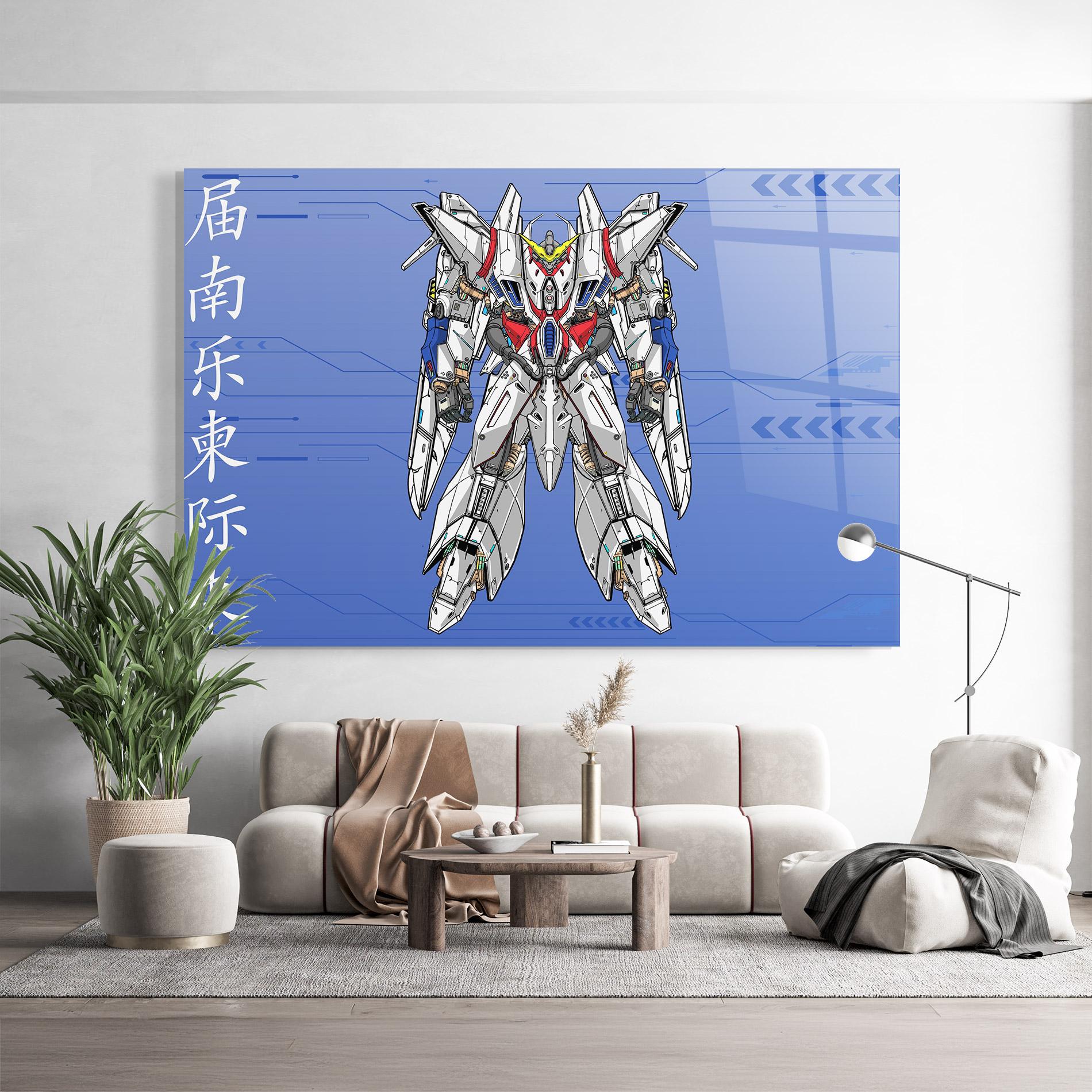 Obraz na Szkle White Red Robot mockup 9