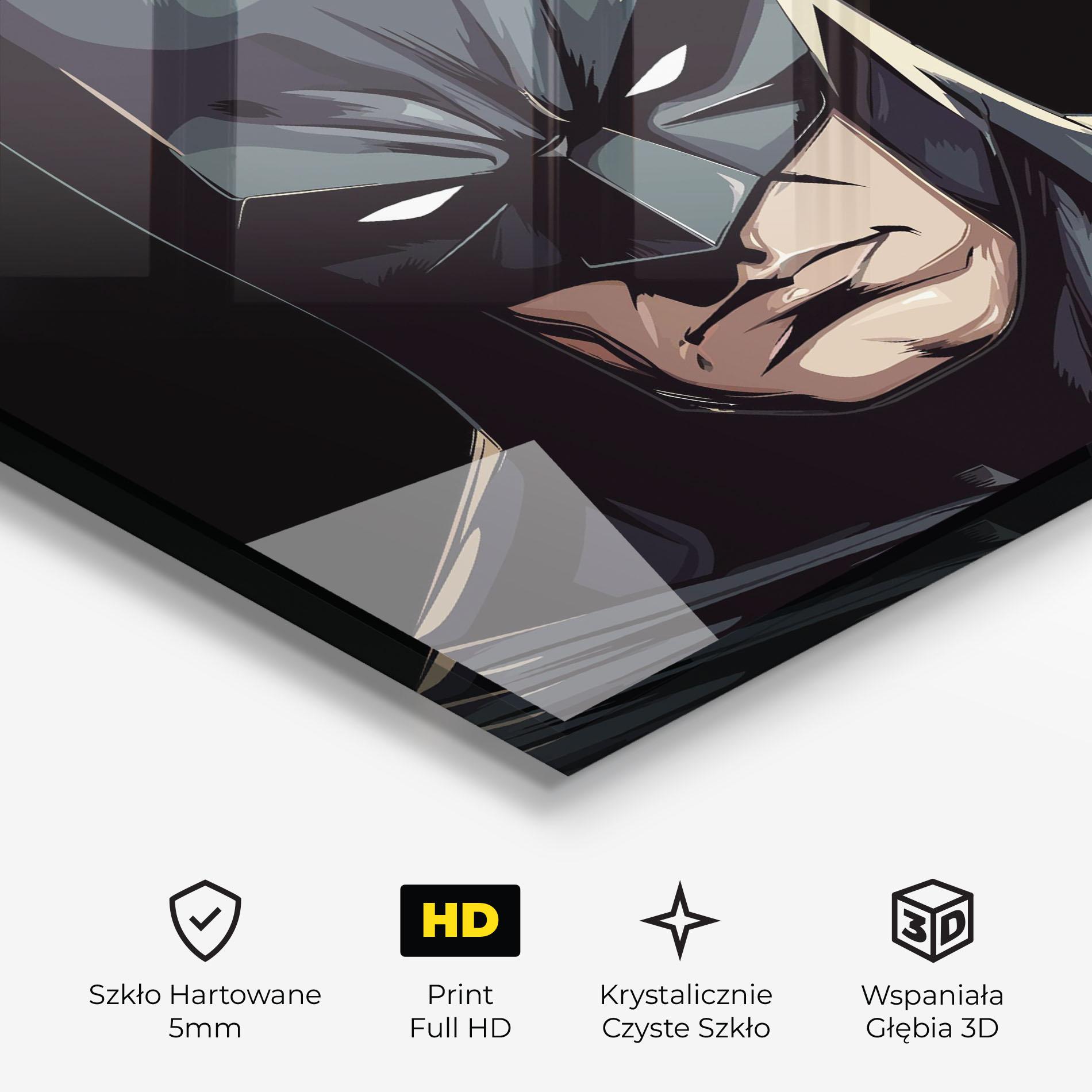 Obraz na Szkle Batman mockup 3