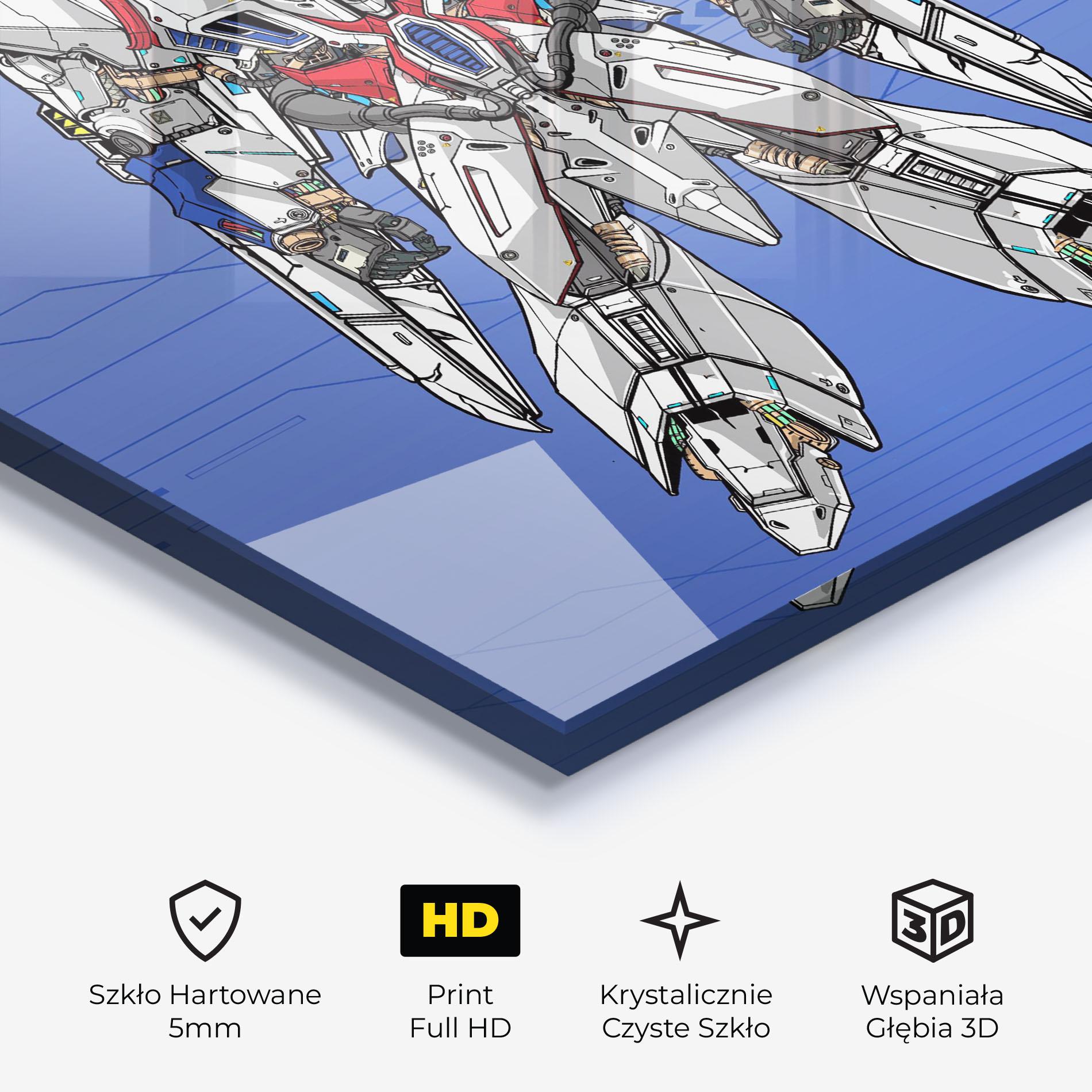 Obraz na Szkle White Red Robot mockup 3