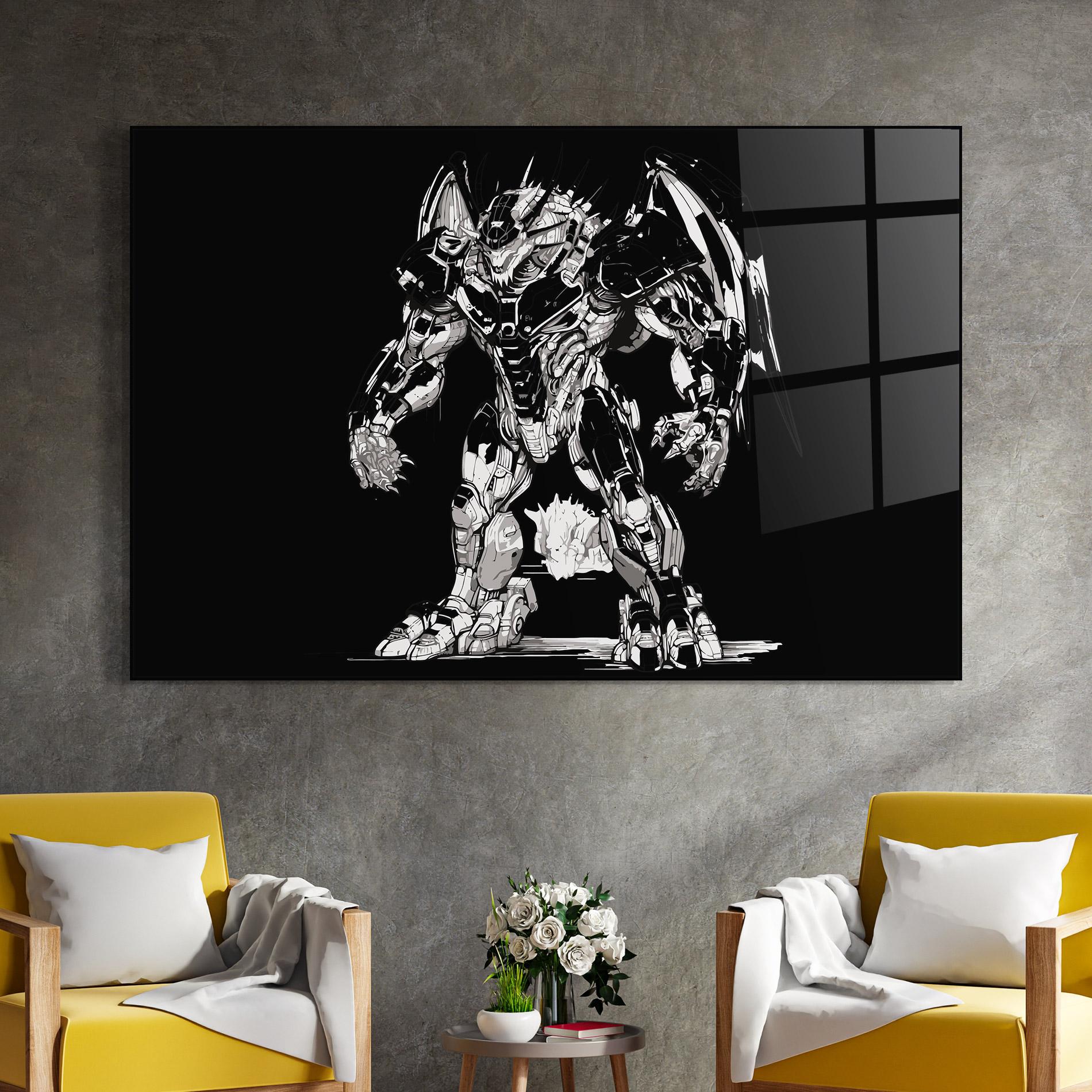 Obraz na Szkle Dragon Robot mockup 4