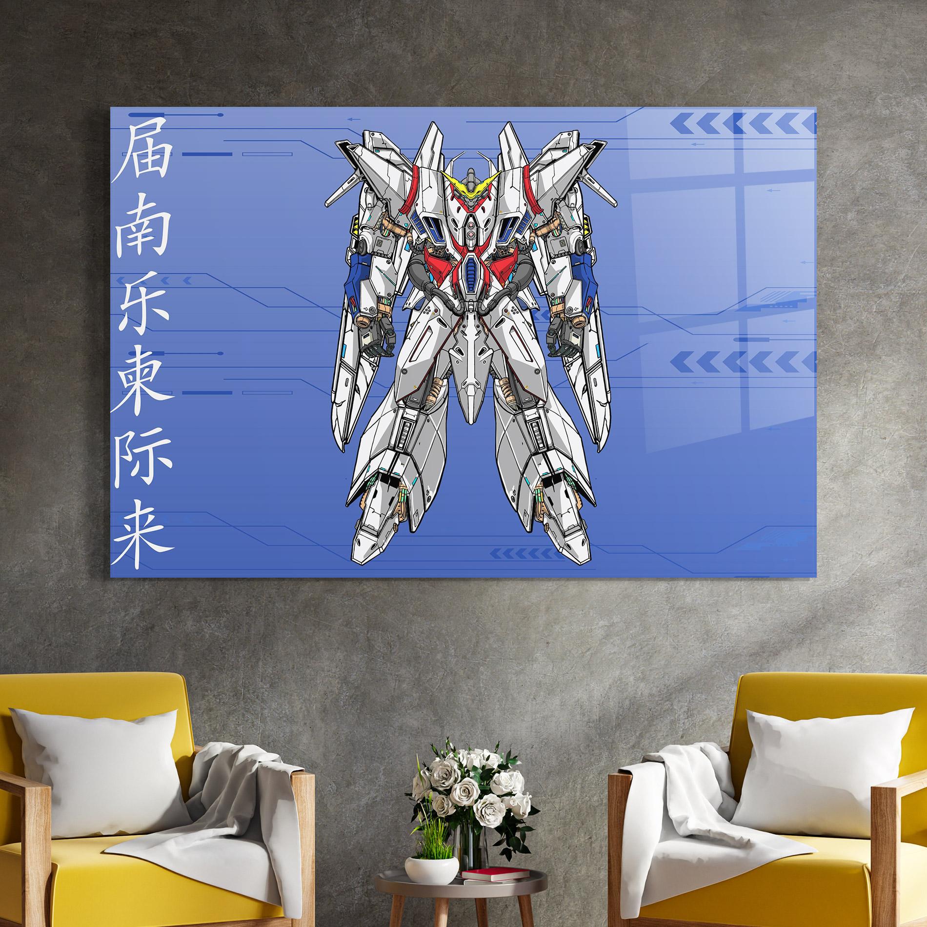 Obraz na Szkle White Red Robot mockup 4