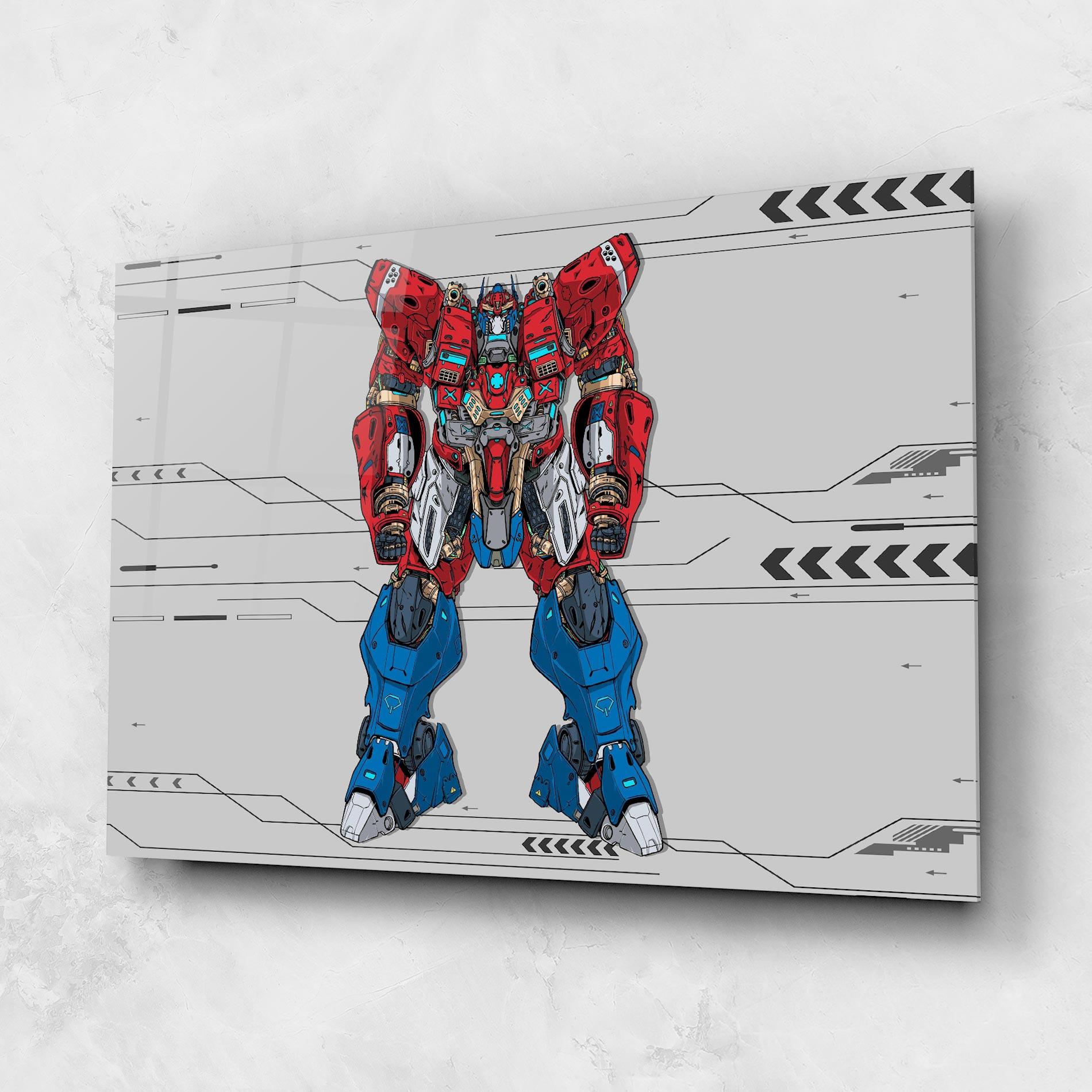Obraz na Szkle Blue Red Robot mockup 1